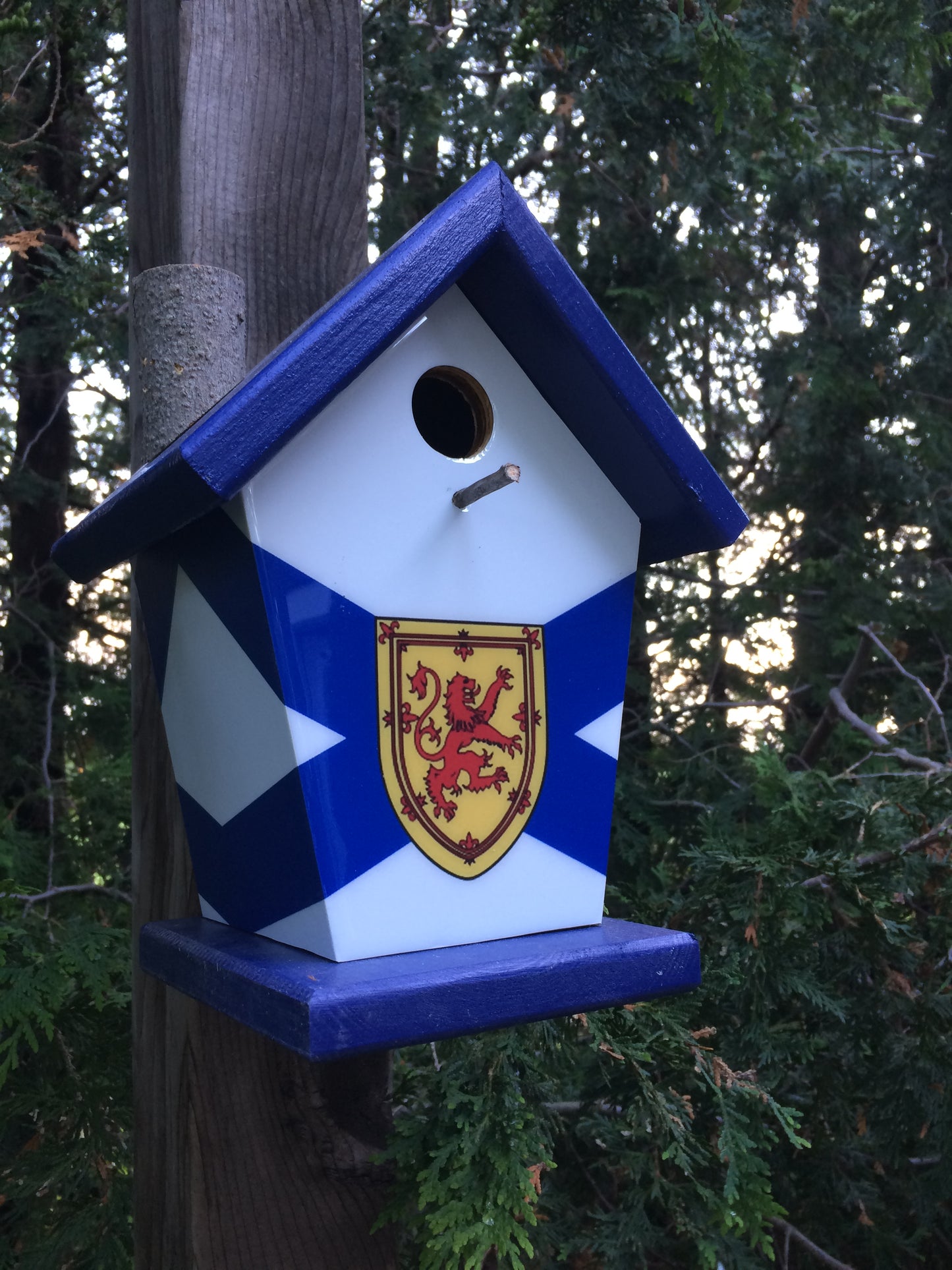 Nova Scotia flag blue roof and base