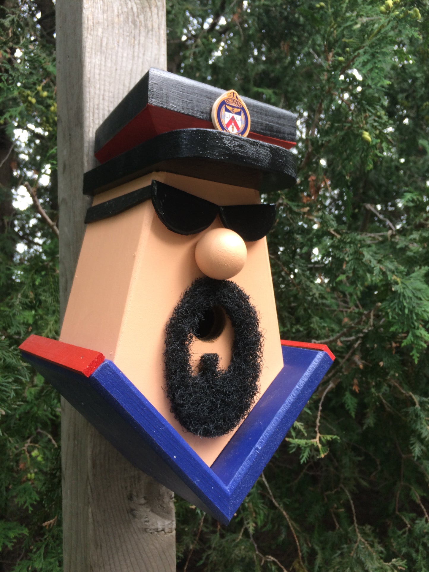 Toronto Police Officer With Goatee Birdhouse