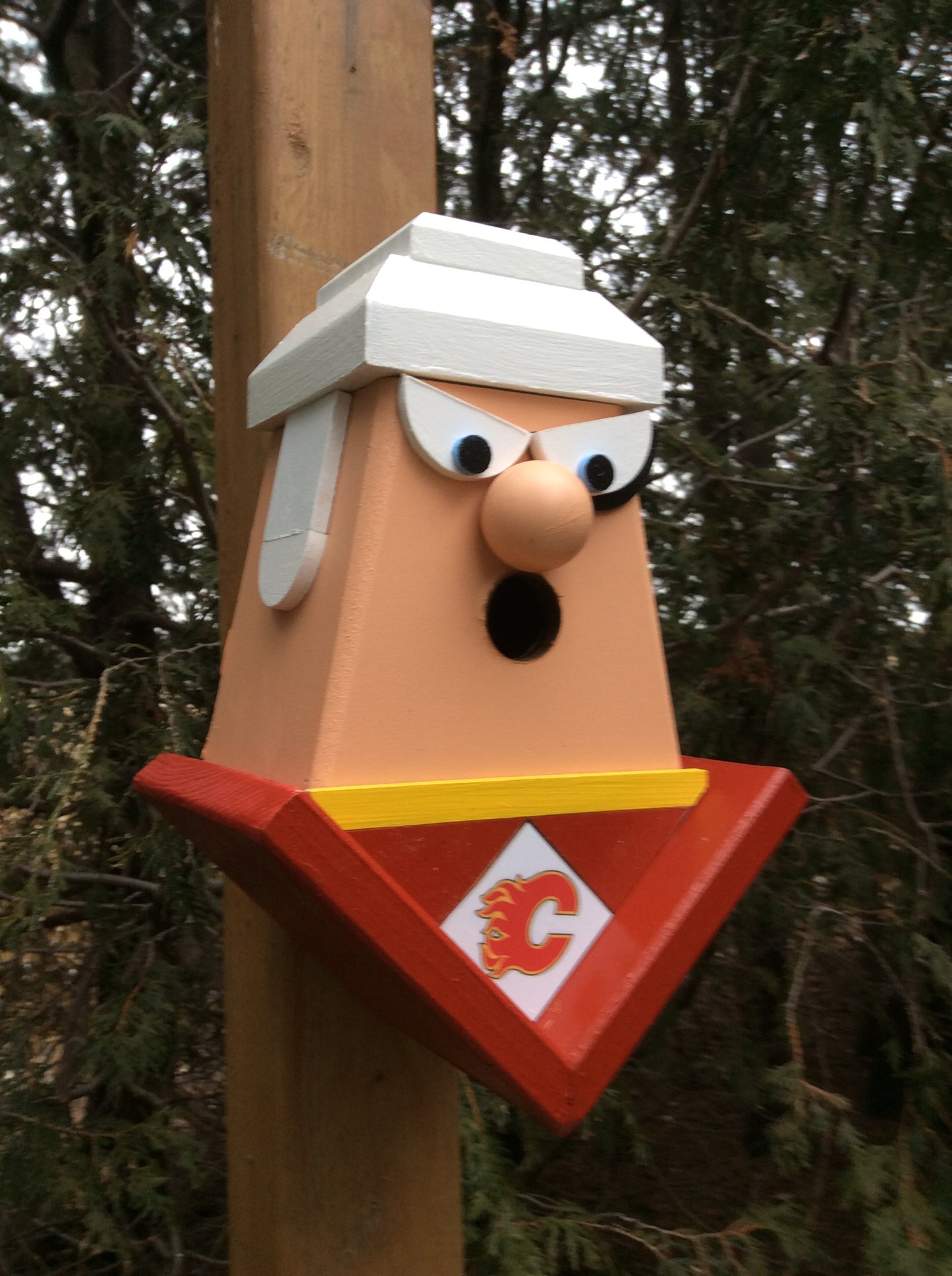 Calgary Flames hockey player Birdhouse