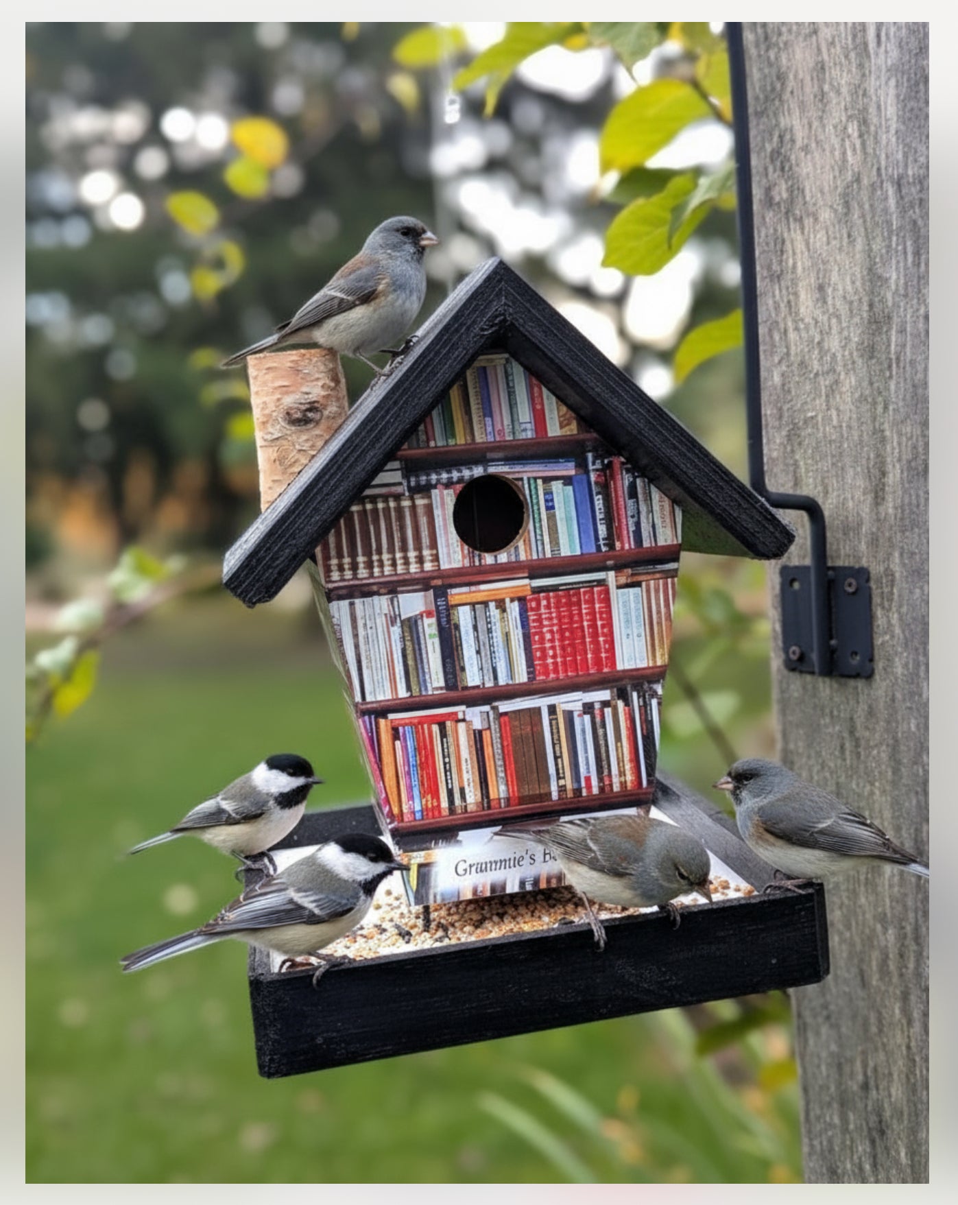 Book nook feeder personalized name