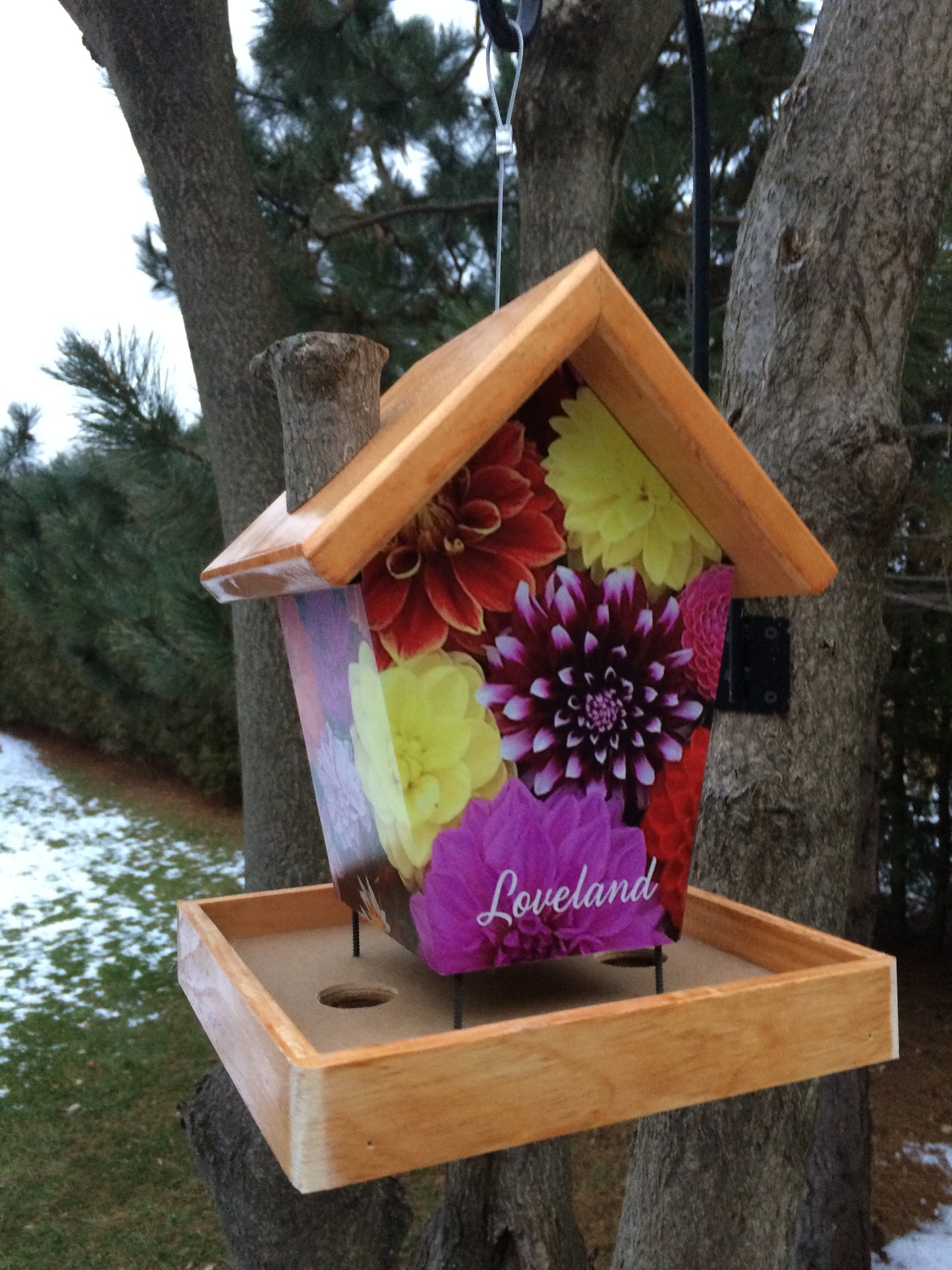 Personalized Dalia bird feeder