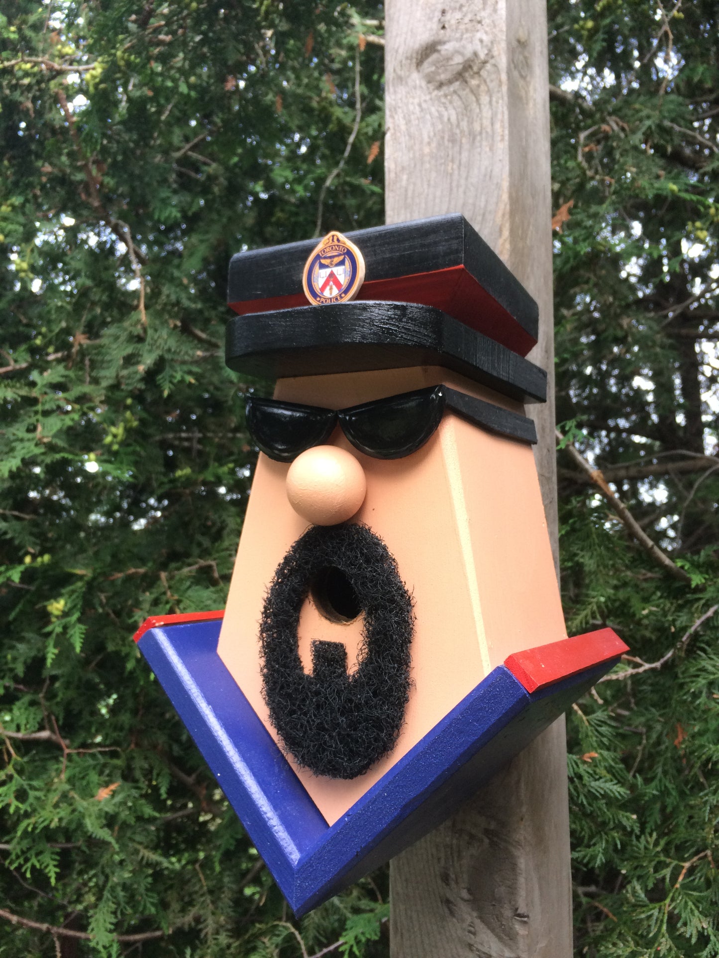 Toronto Police Officer With Goatee Birdhouse