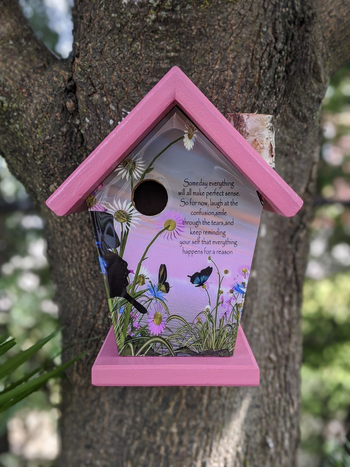 Butterfly and poem Birdhouse