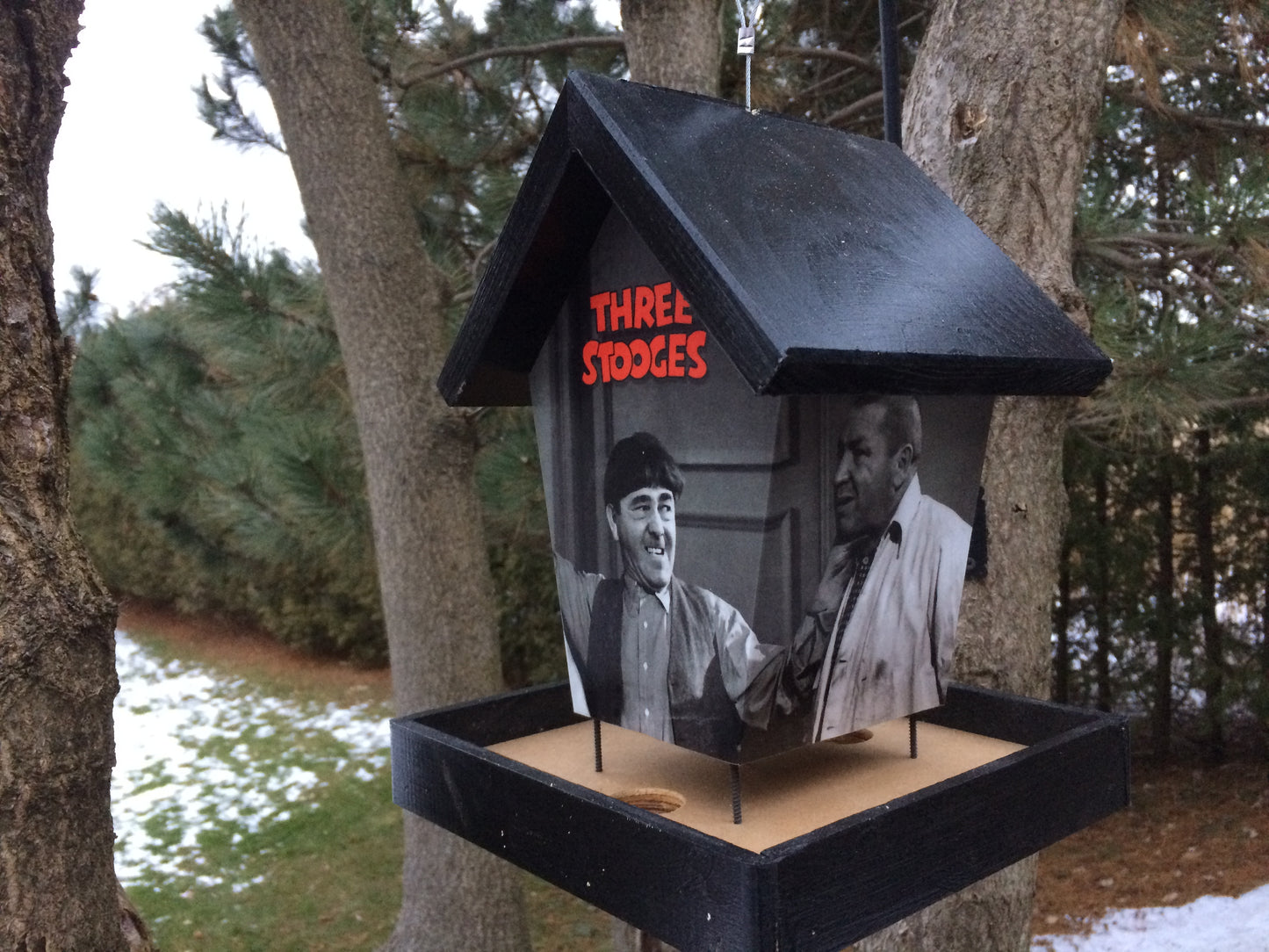 Three Stooges Bird Feeder
