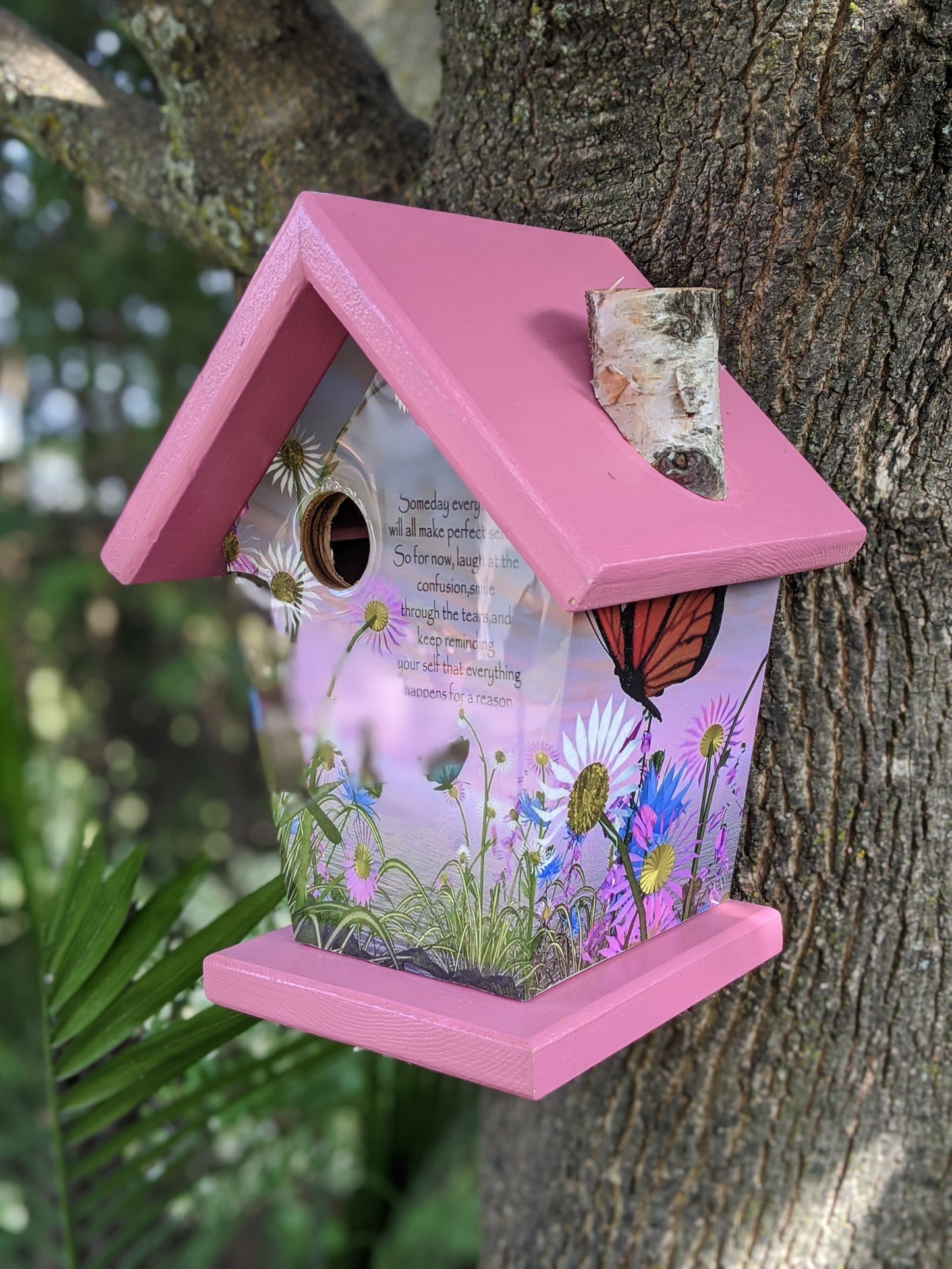 Butterfly and poem Birdhouse