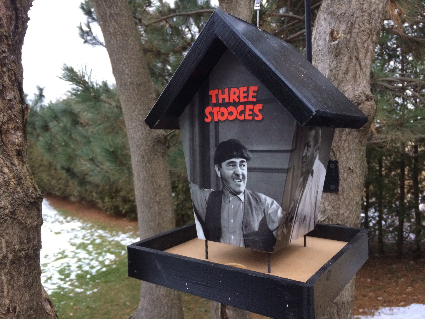 Three Stooges Bird Feeder