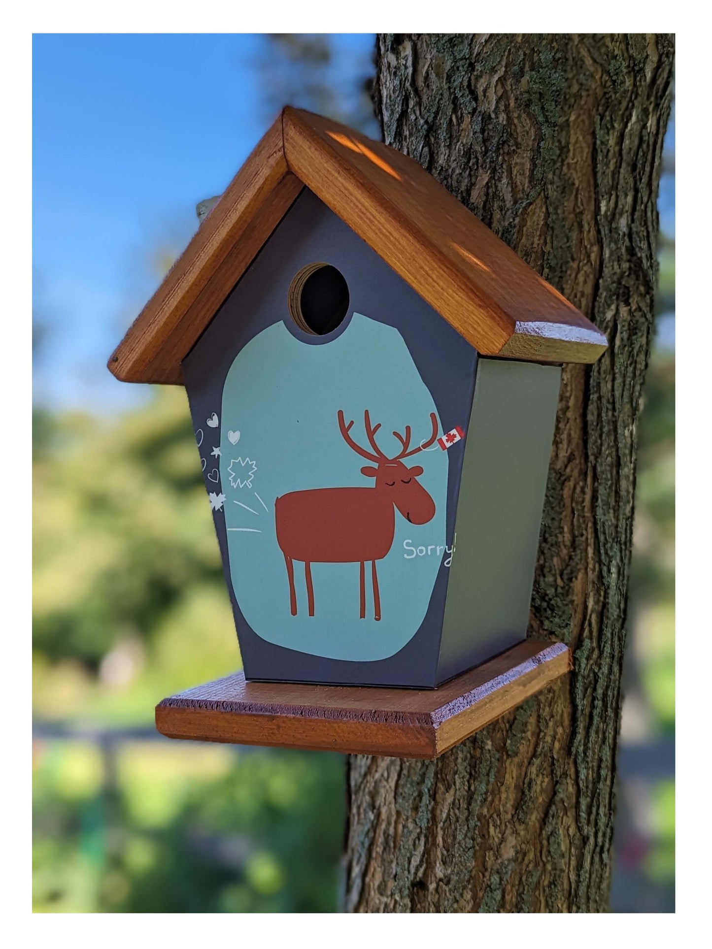 Farting Moose Birdhouse