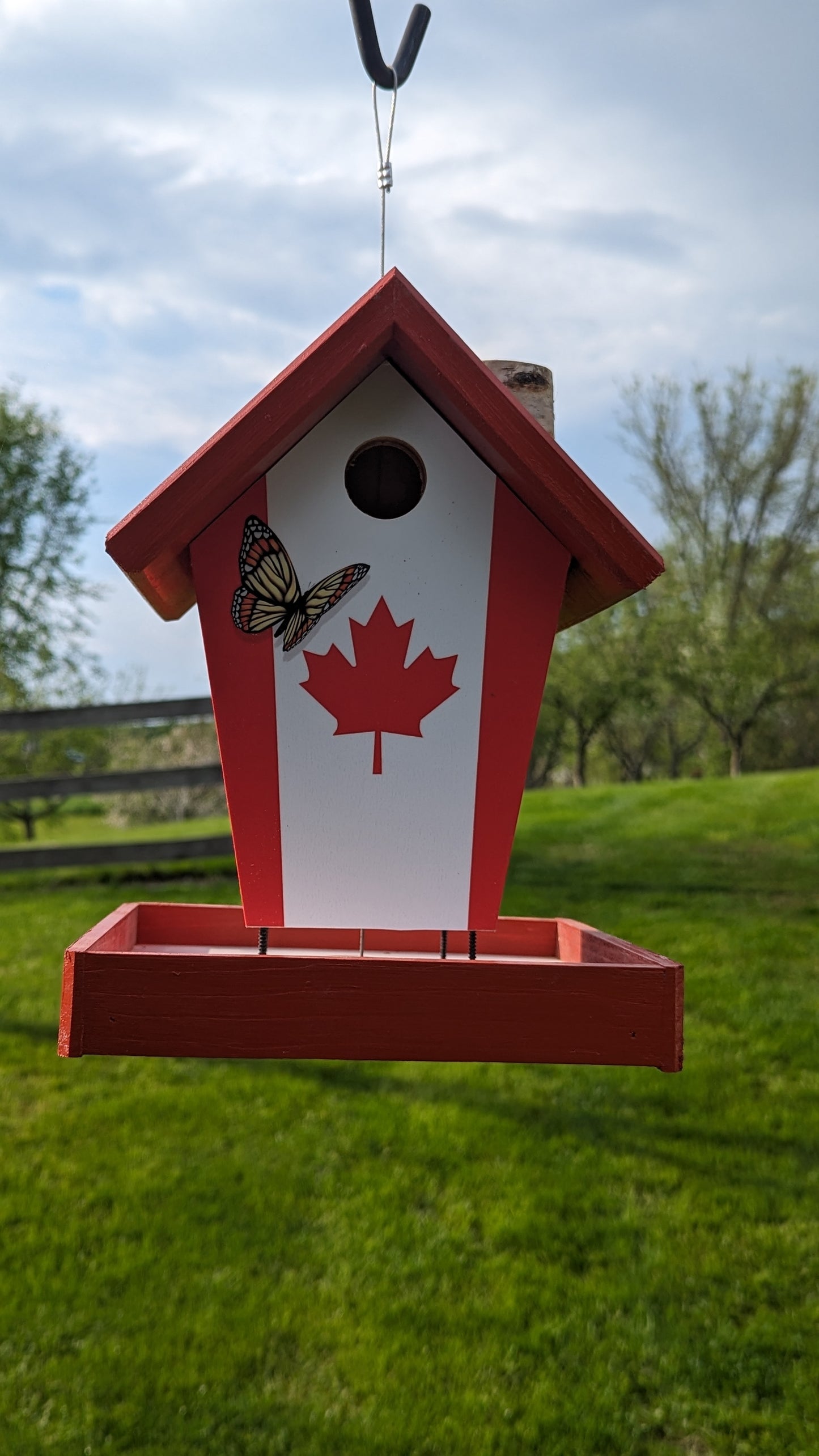 Canada Fag and Monarch Butterfly Bird Feeder