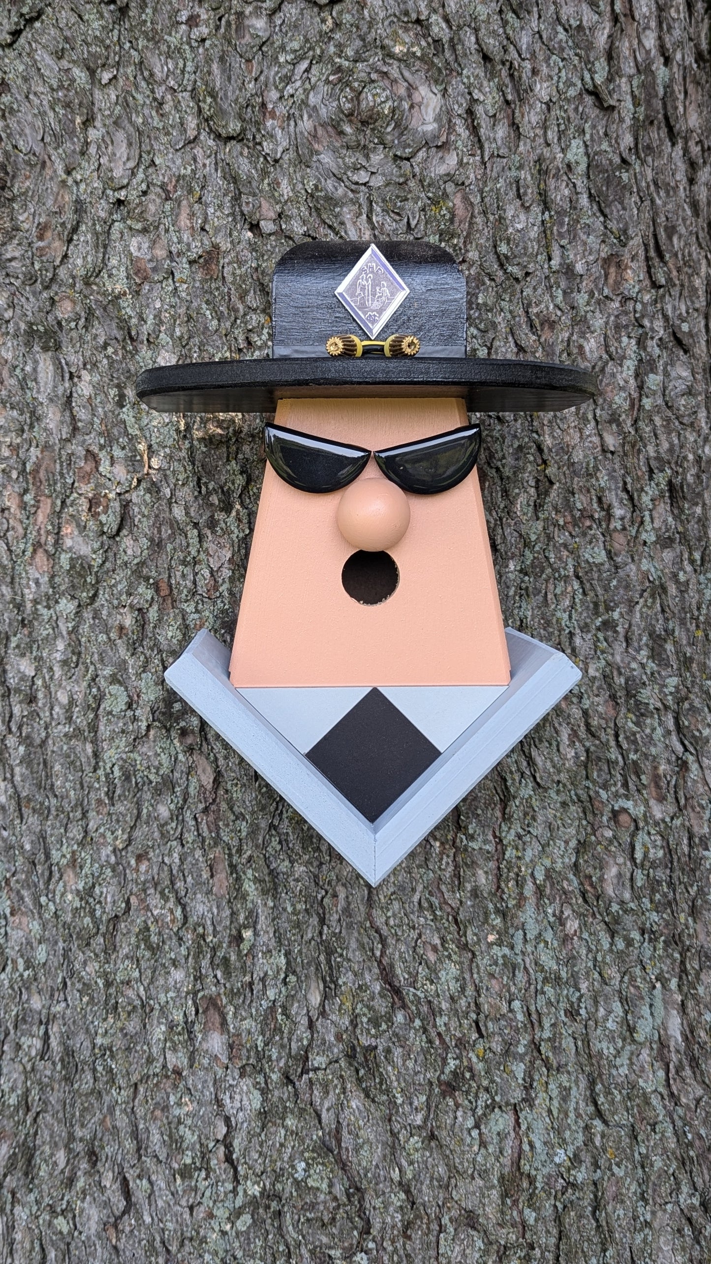 North Carolina State Trooper Upside Down Birdhouse