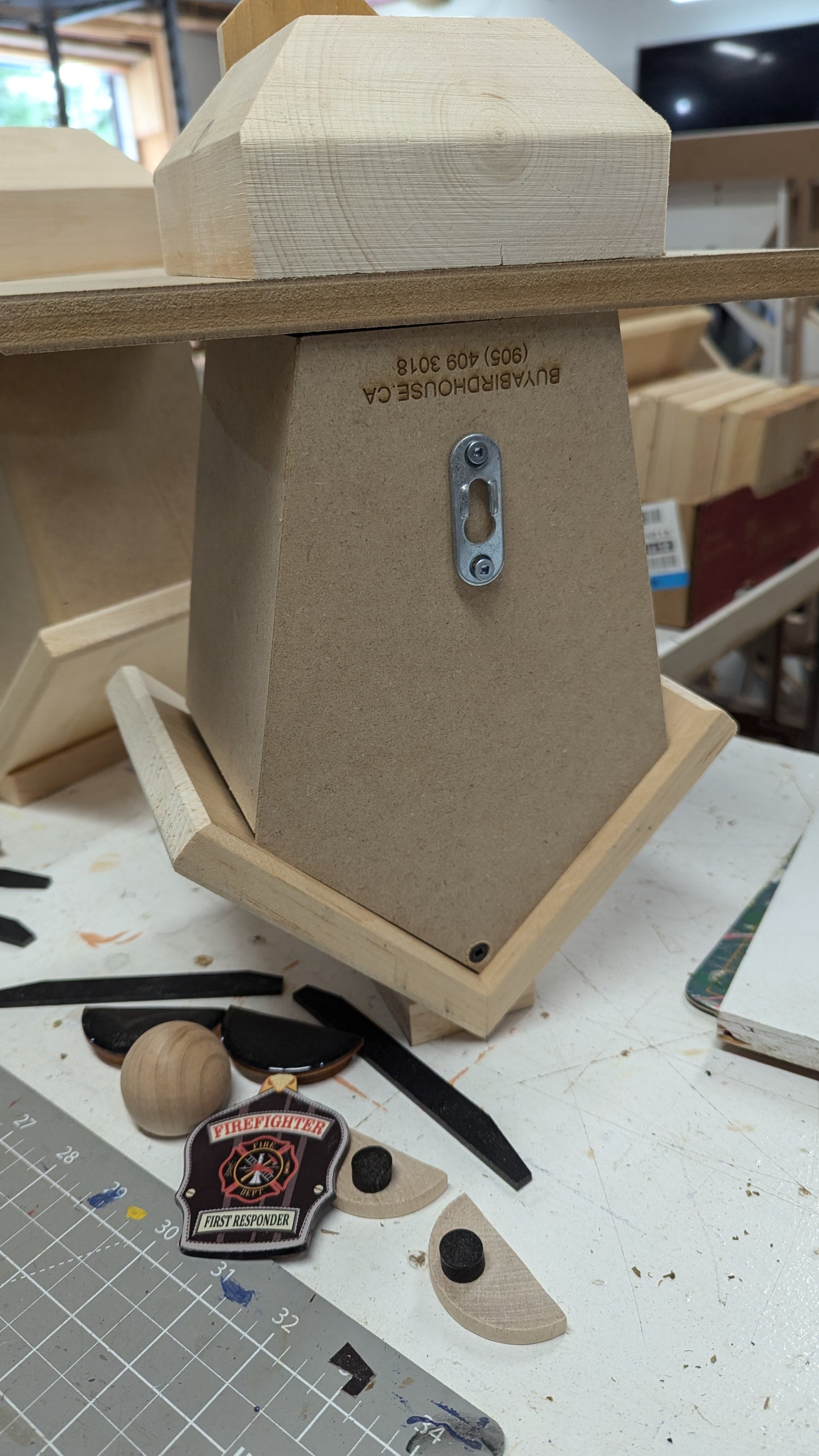 Fire Fighter Unpainted Birdhouse