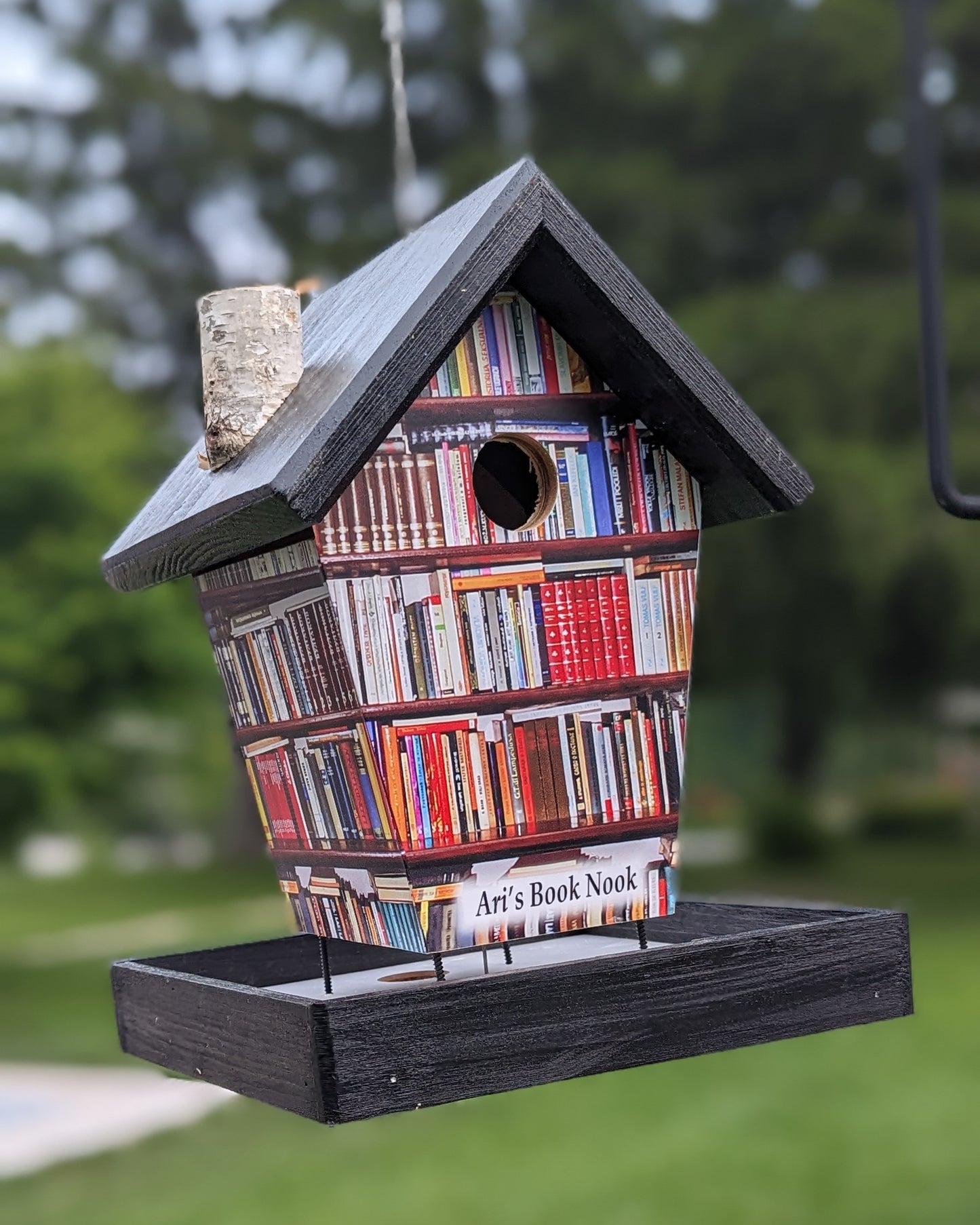 Book Lovers Bird feeder.