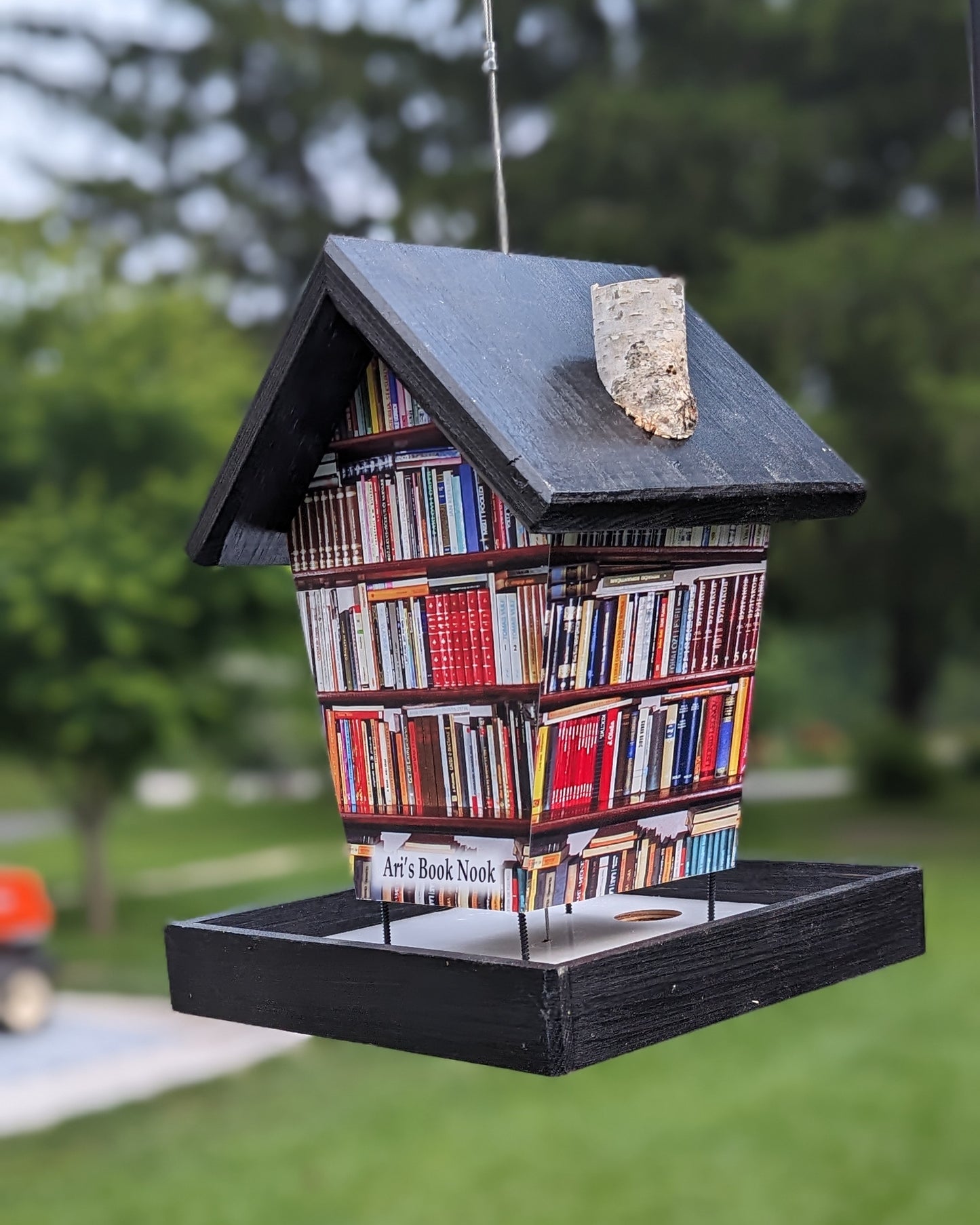 Book Lovers Bird feeder.