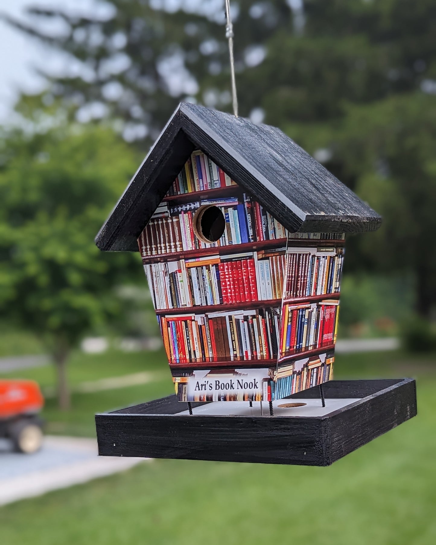 Book Lovers Bird feeder.