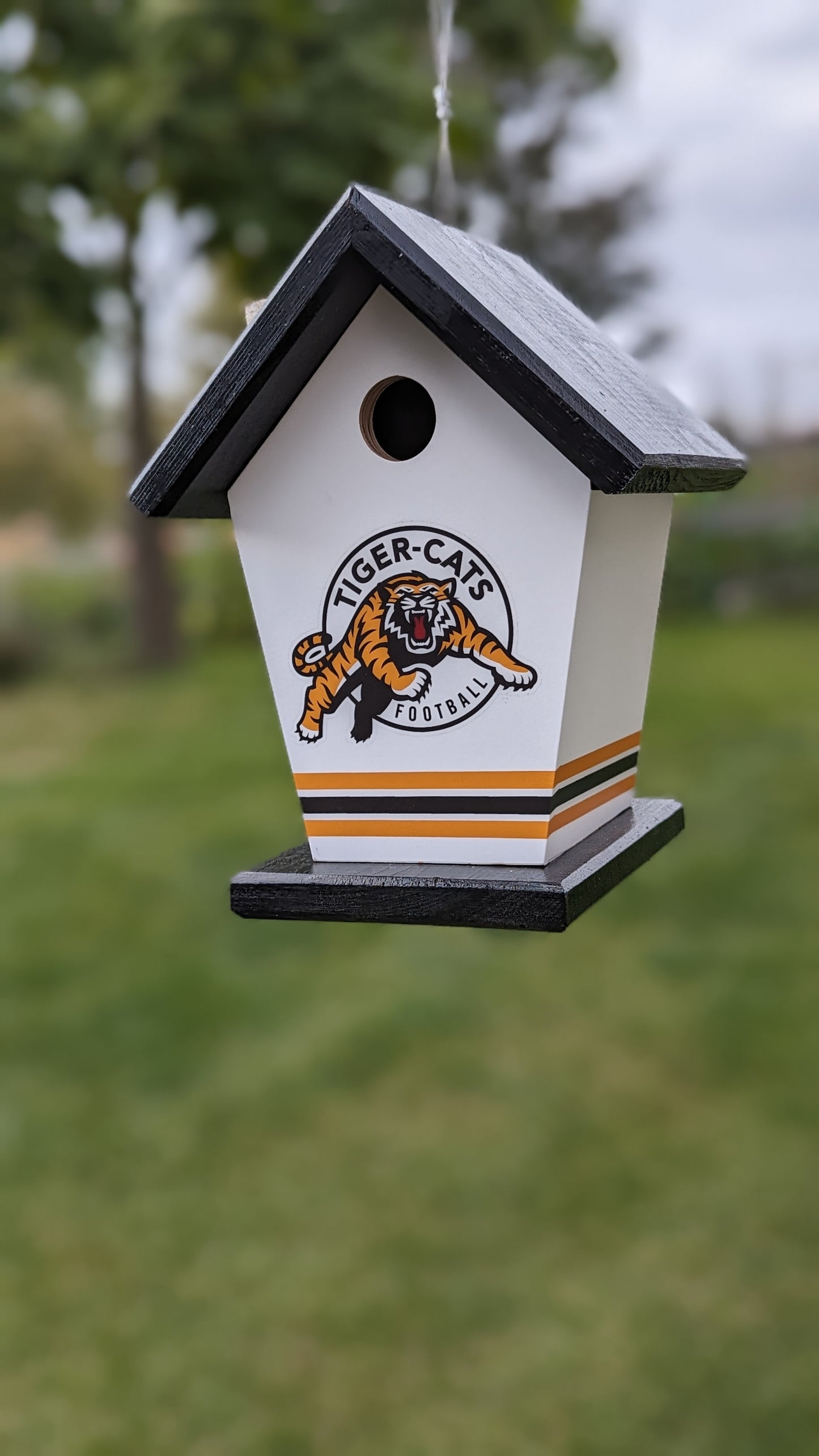 Hamilton Tiger Cats four sided birdhouse