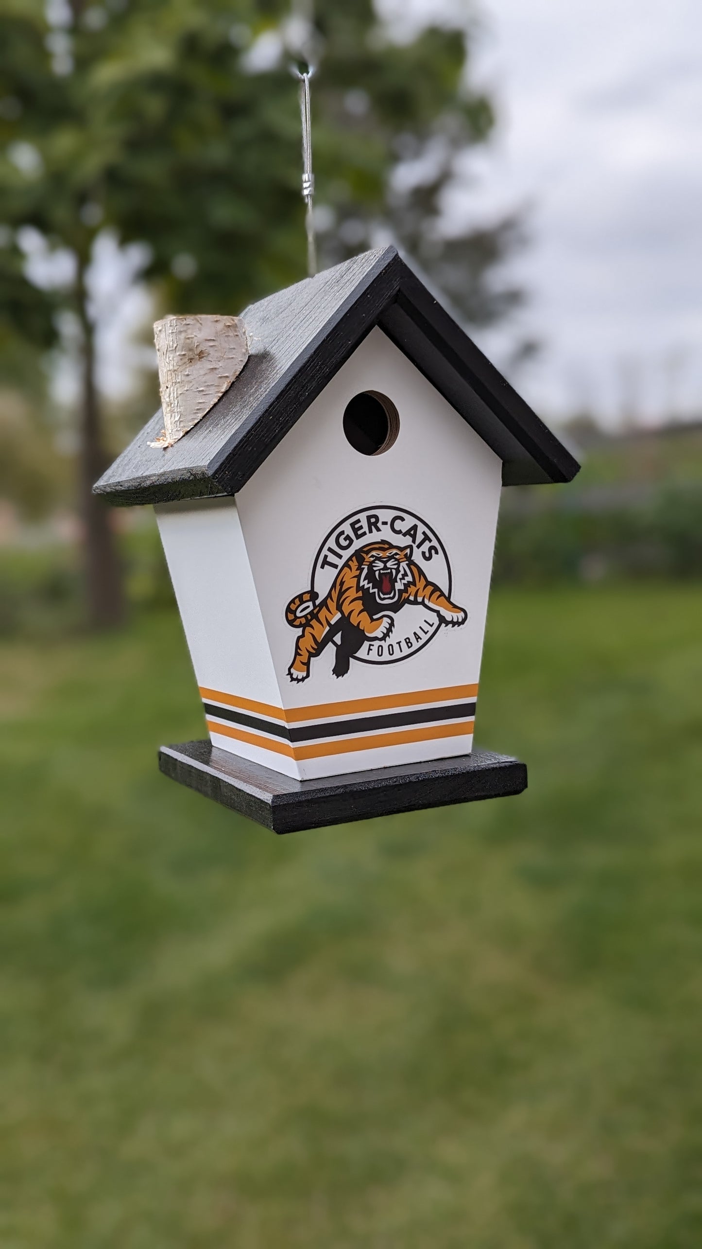 Hamilton Tiger Cats four sided birdhouse