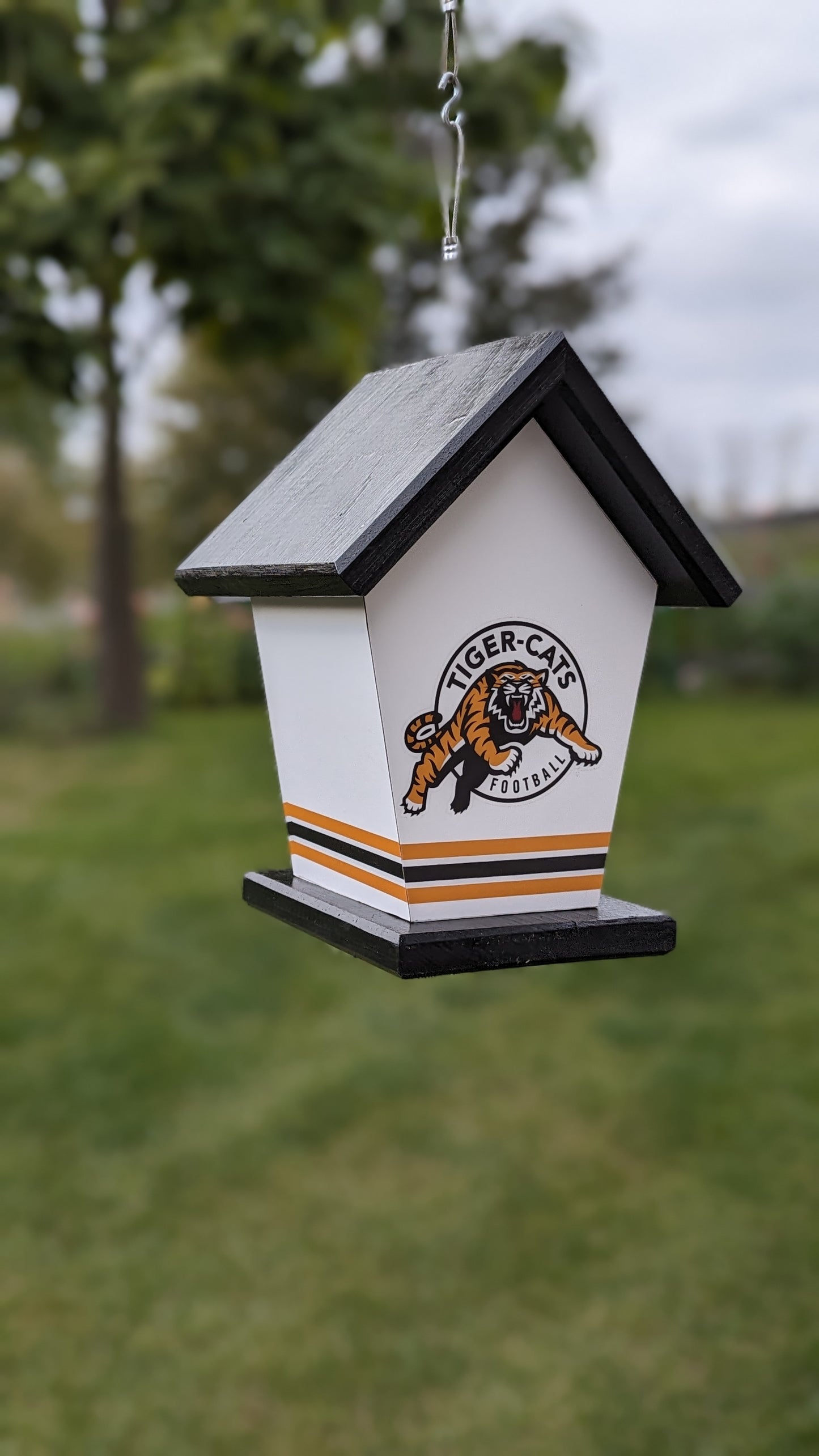 Hamilton Tiger Cats four sided birdhouse