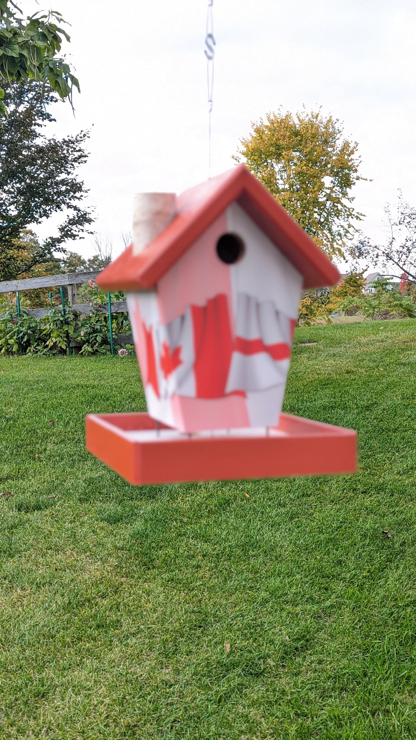 Canadian and England Flag Bird Feeder