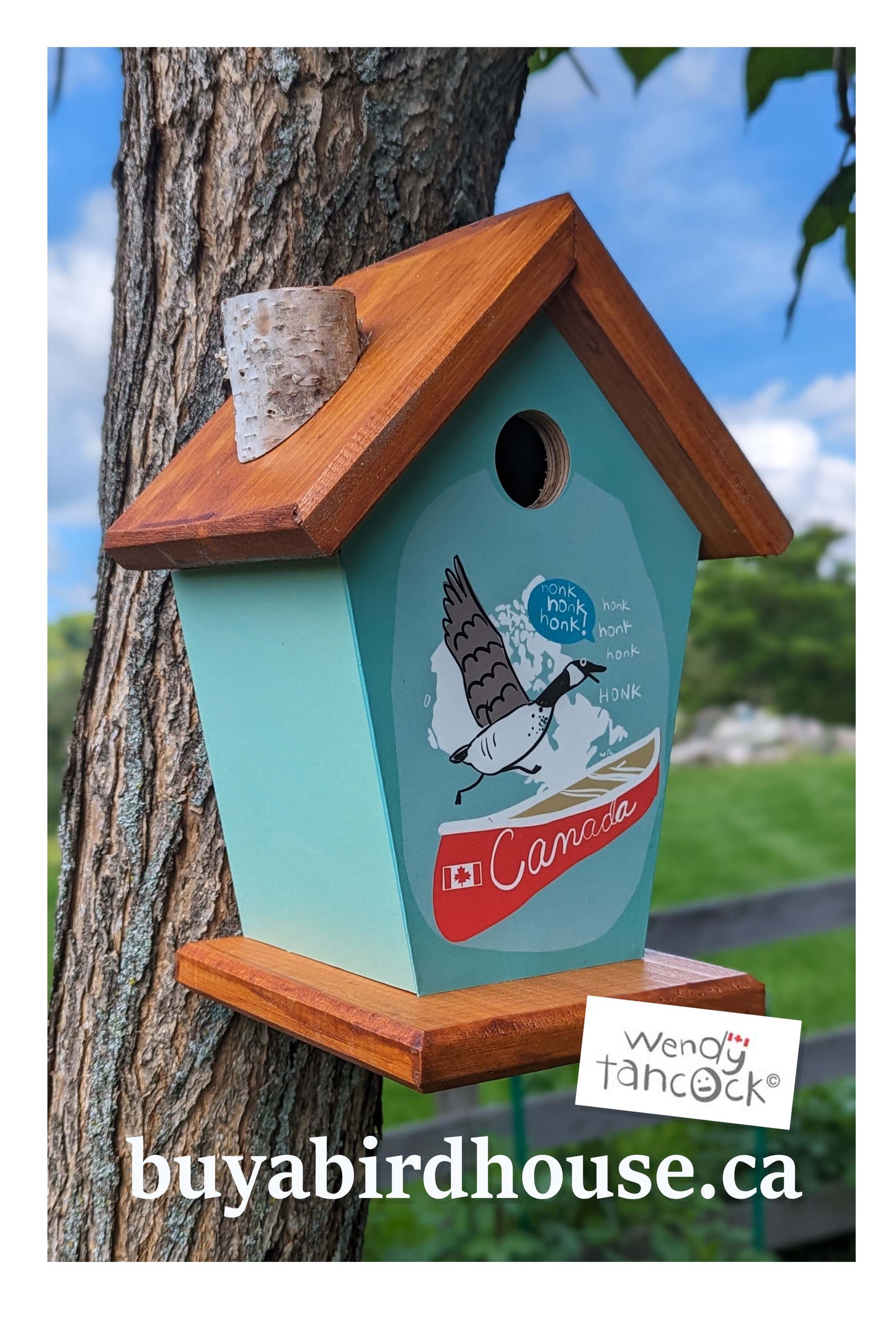 Canada Goose & Canoe Birdhouse