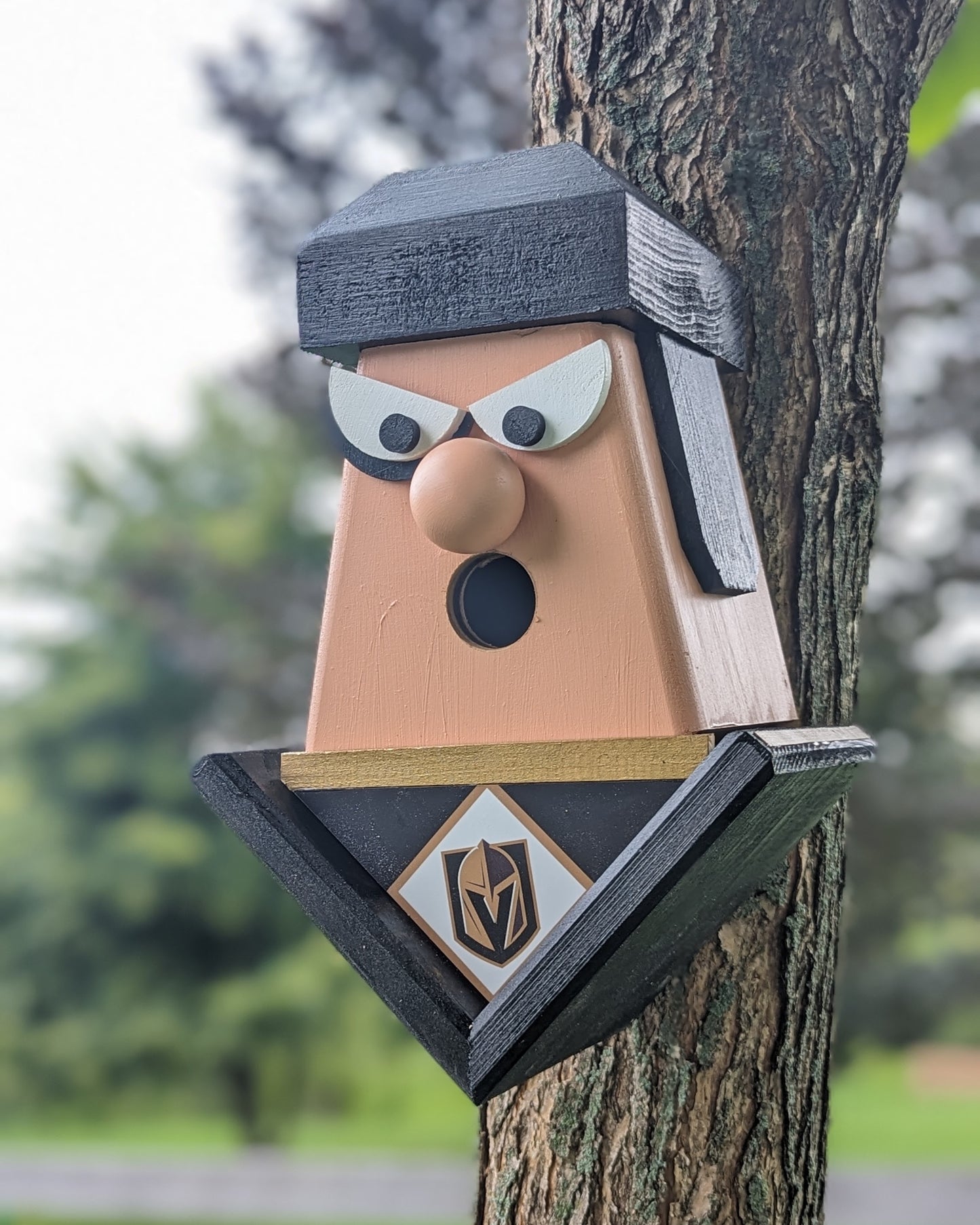 Vegas Knights Hockey Player Birdhouse
