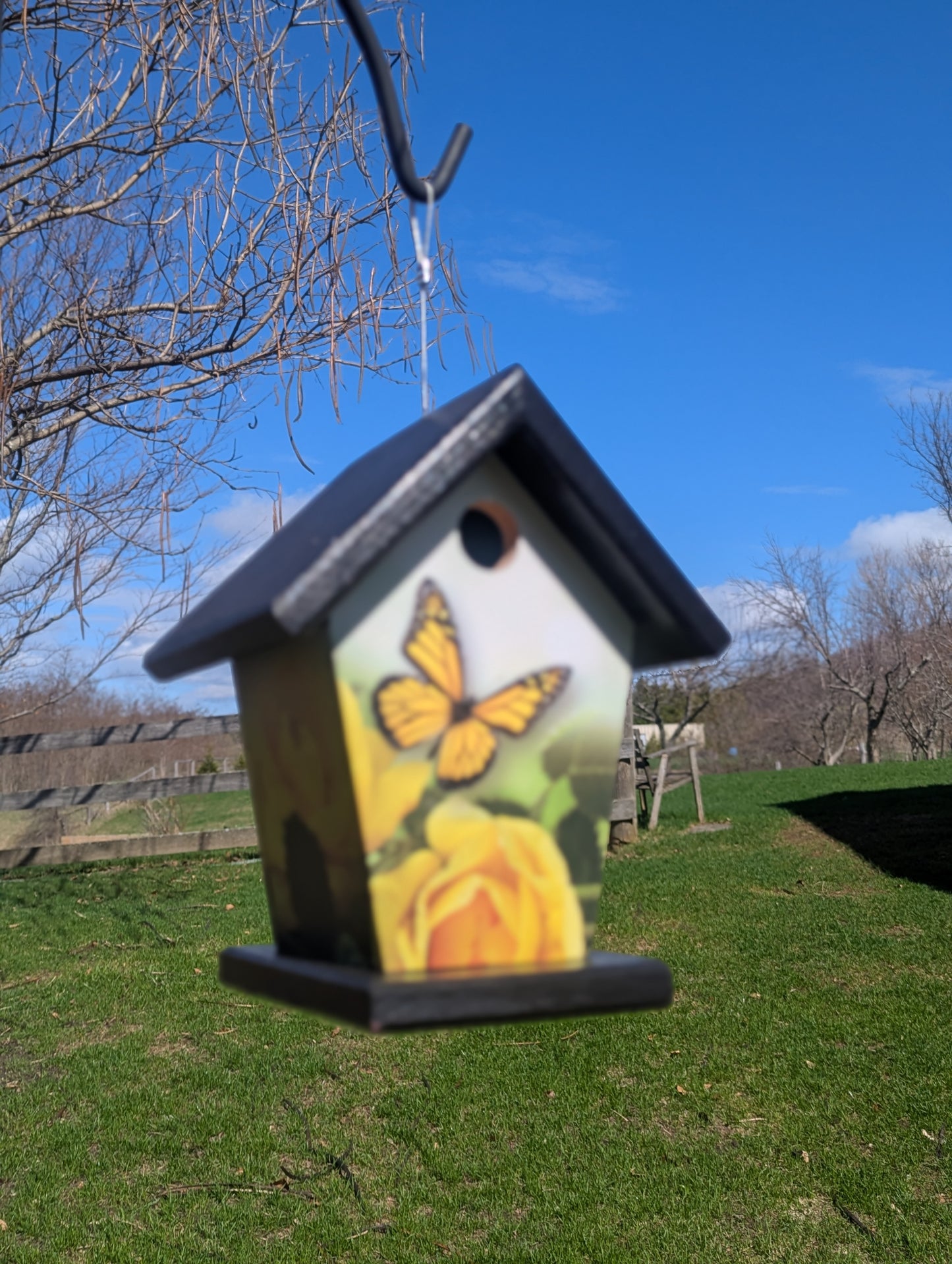 Butterfly & Roses Bird Feeder