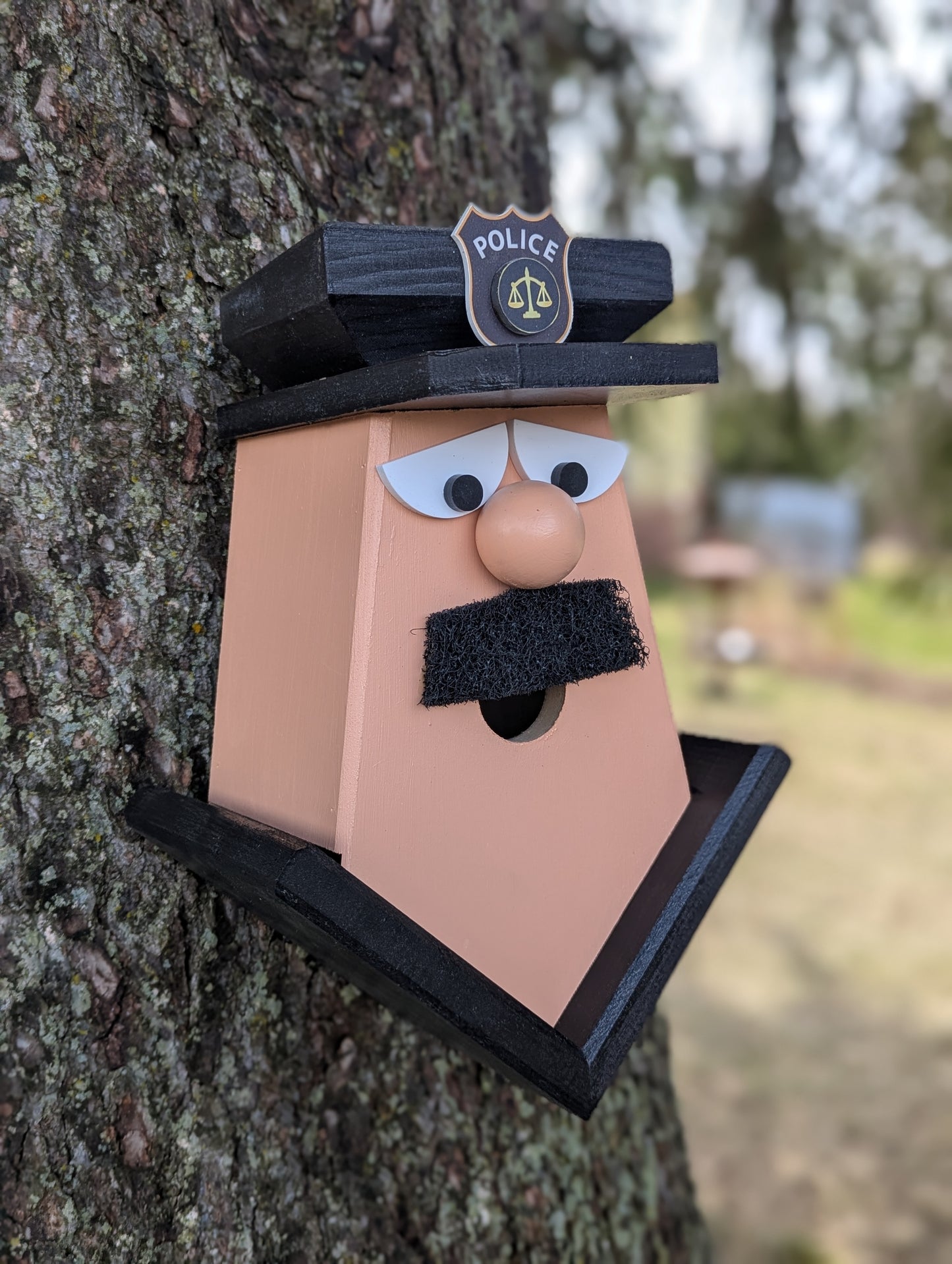 Police Officer Birdhouse