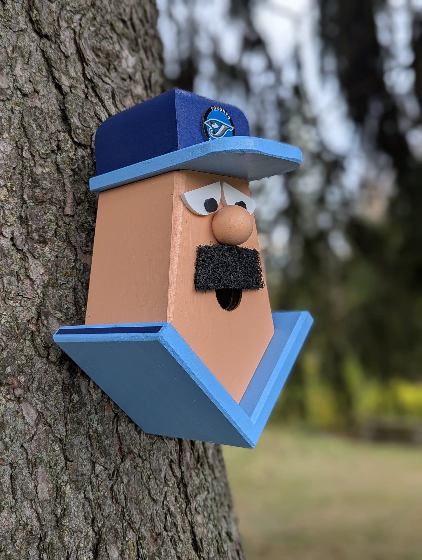 Blue Jays player birdhouse