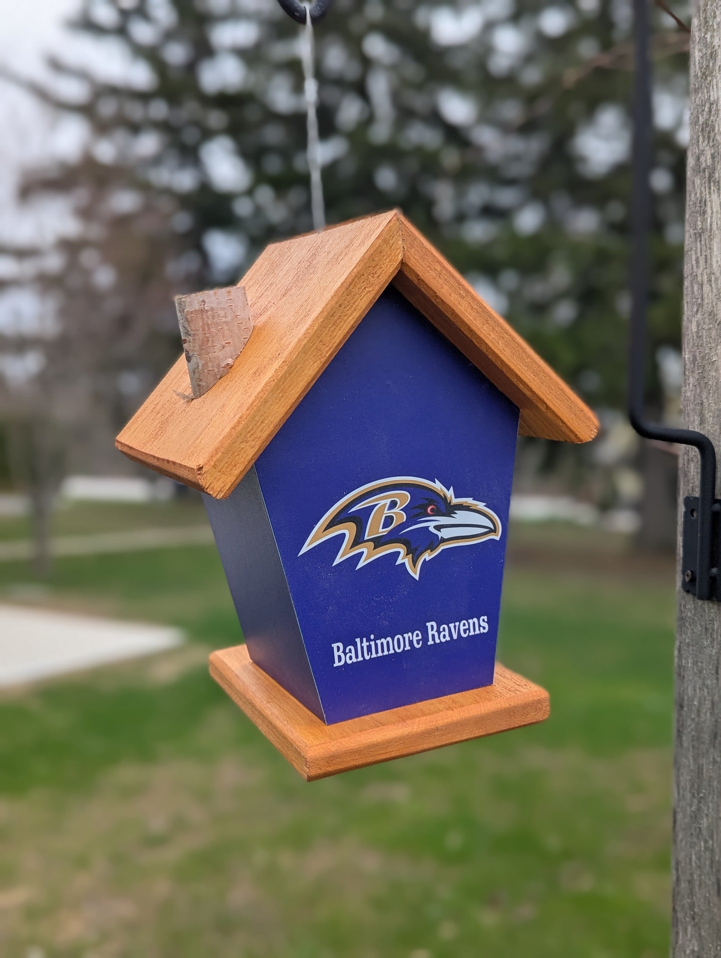 Baltimore Ravens four-sided birdhouse