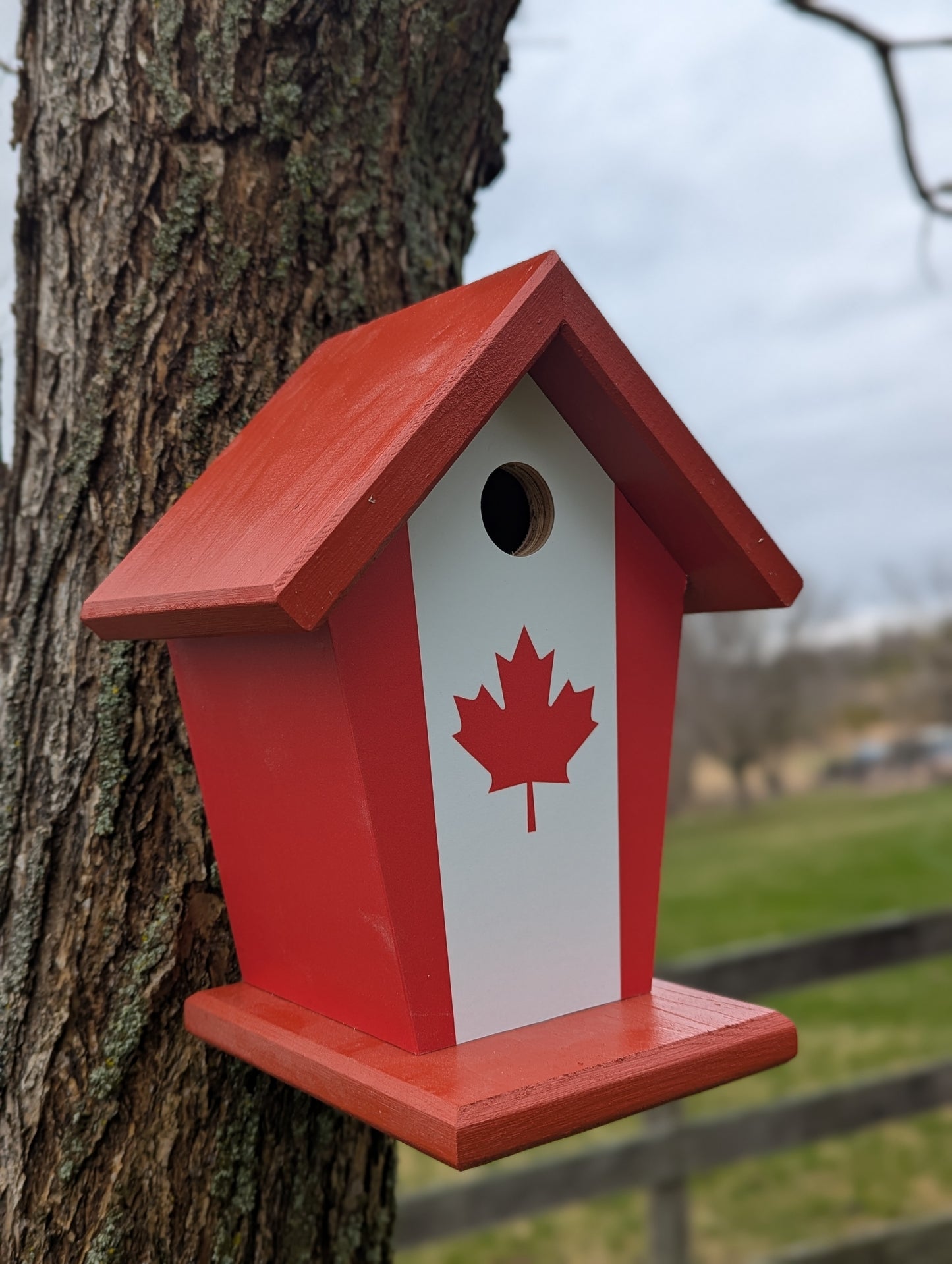 Canada Flag Birdhouse