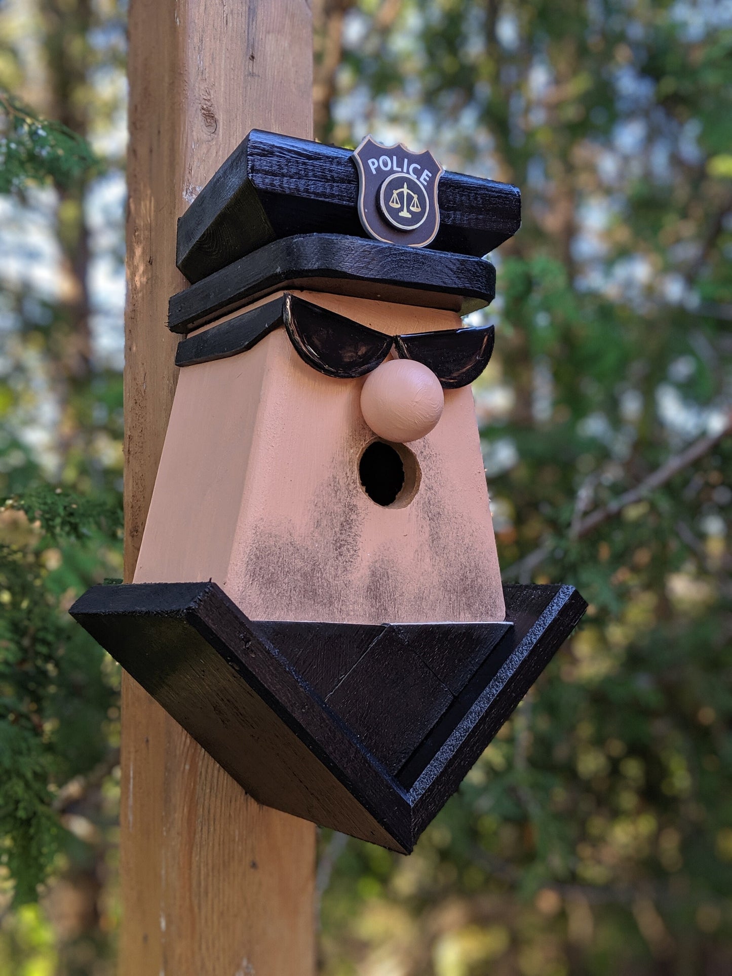 Police Officer ( with a 5 O’Clock shadow)Birdhouse