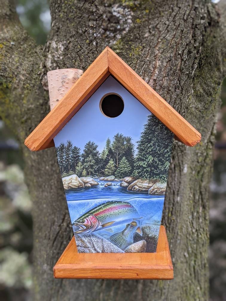 Fishing Steelhead Birdhouse Sports