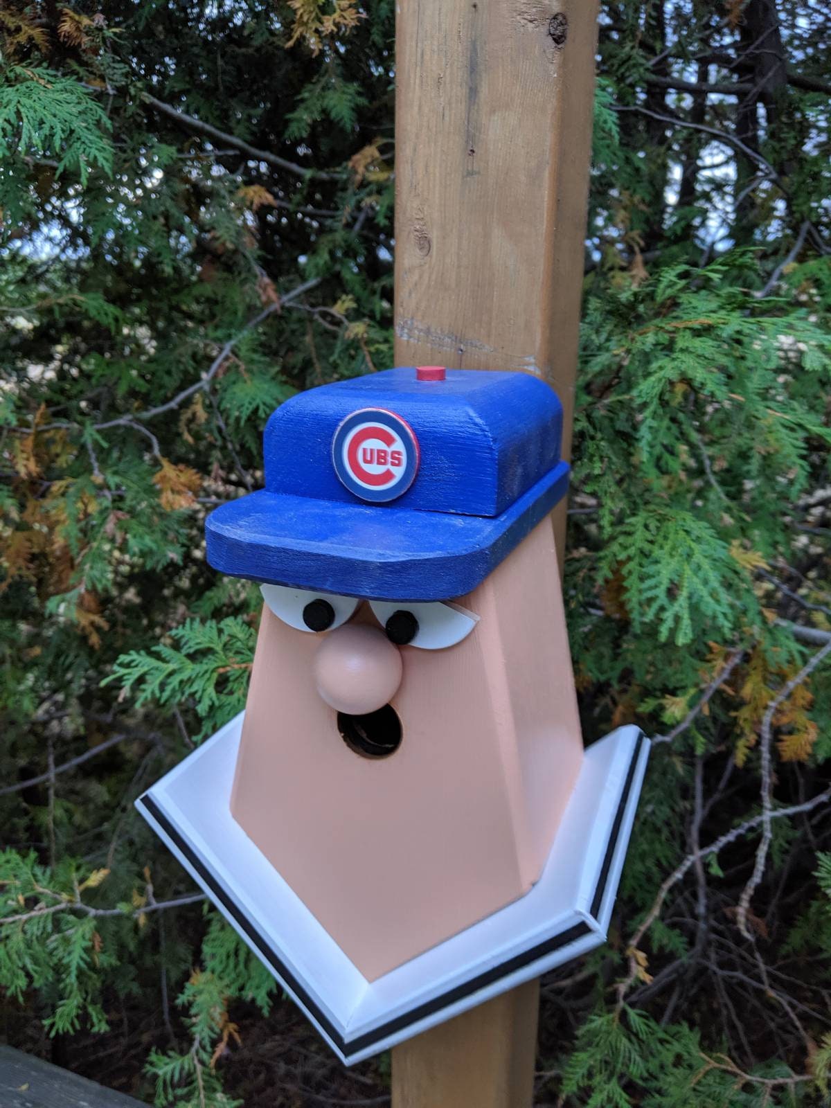 Chicago Cubs Baseball Player Birdhouse