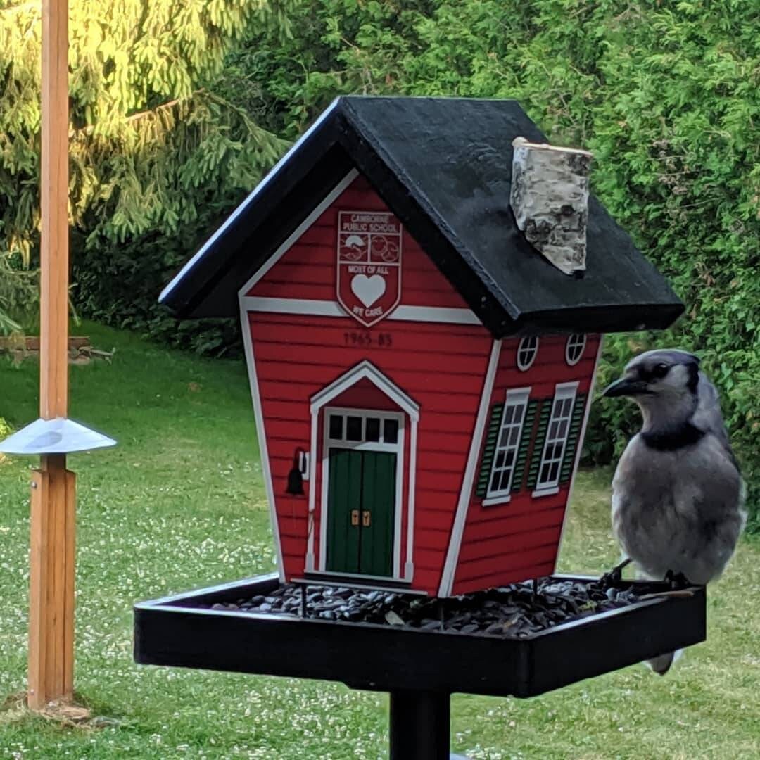 Personalized Schoolhouse Bird Feeder