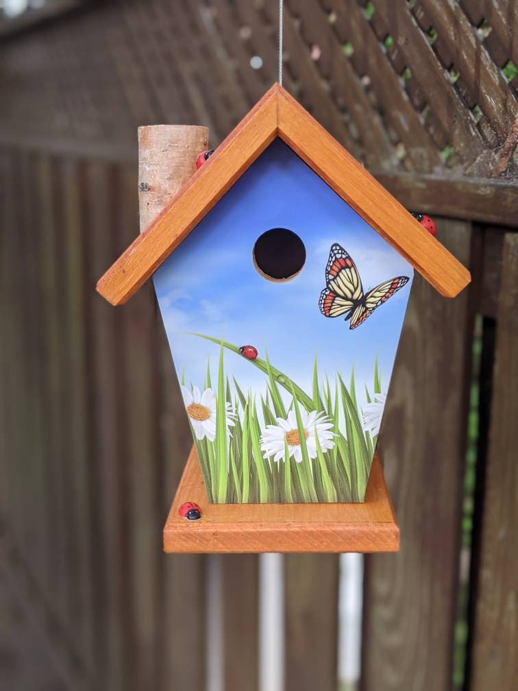 Butterfly and Ladybug Birdhouse