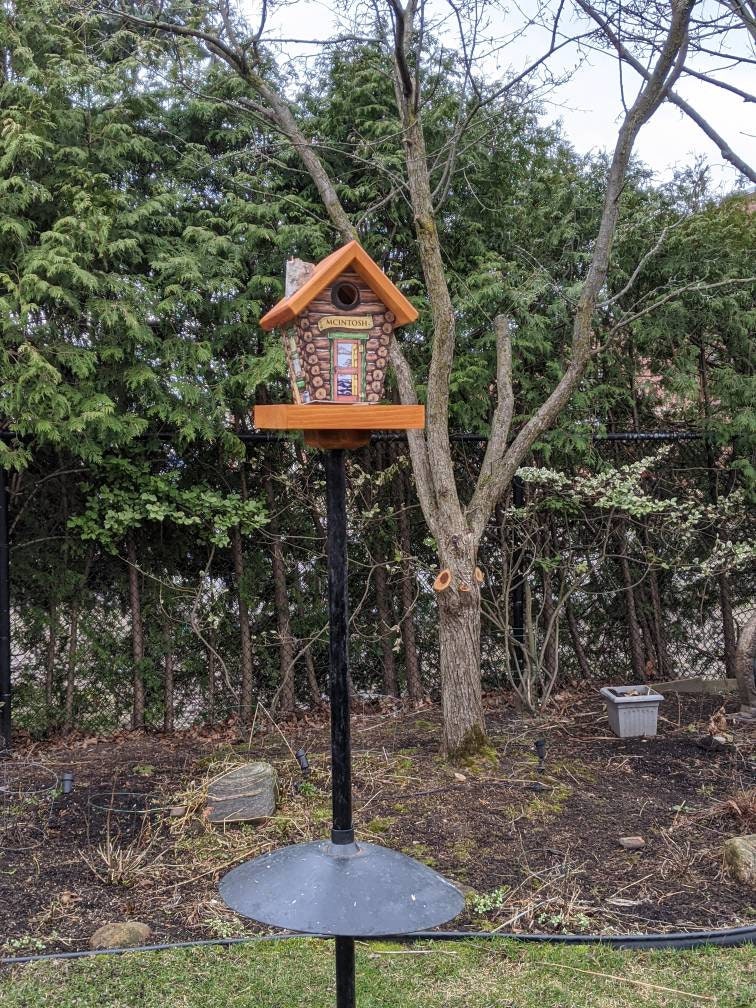 Personalized Log Home Bird Feeder