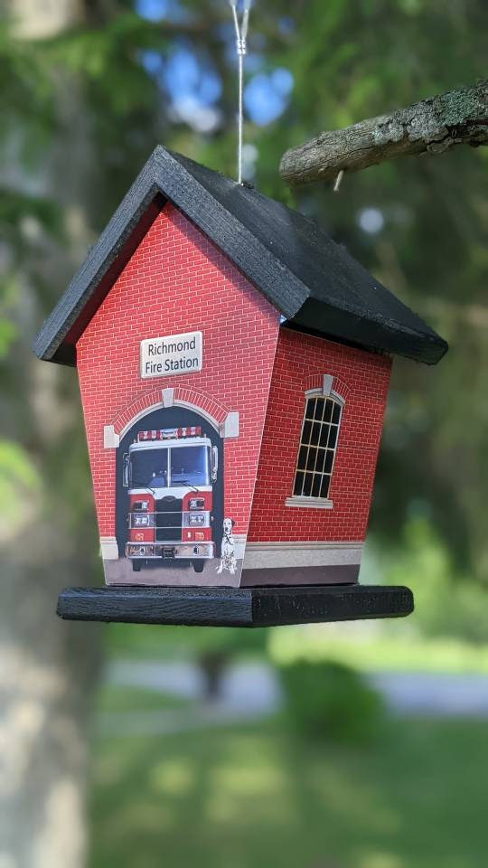 Personalized Fire Station Birdhouse