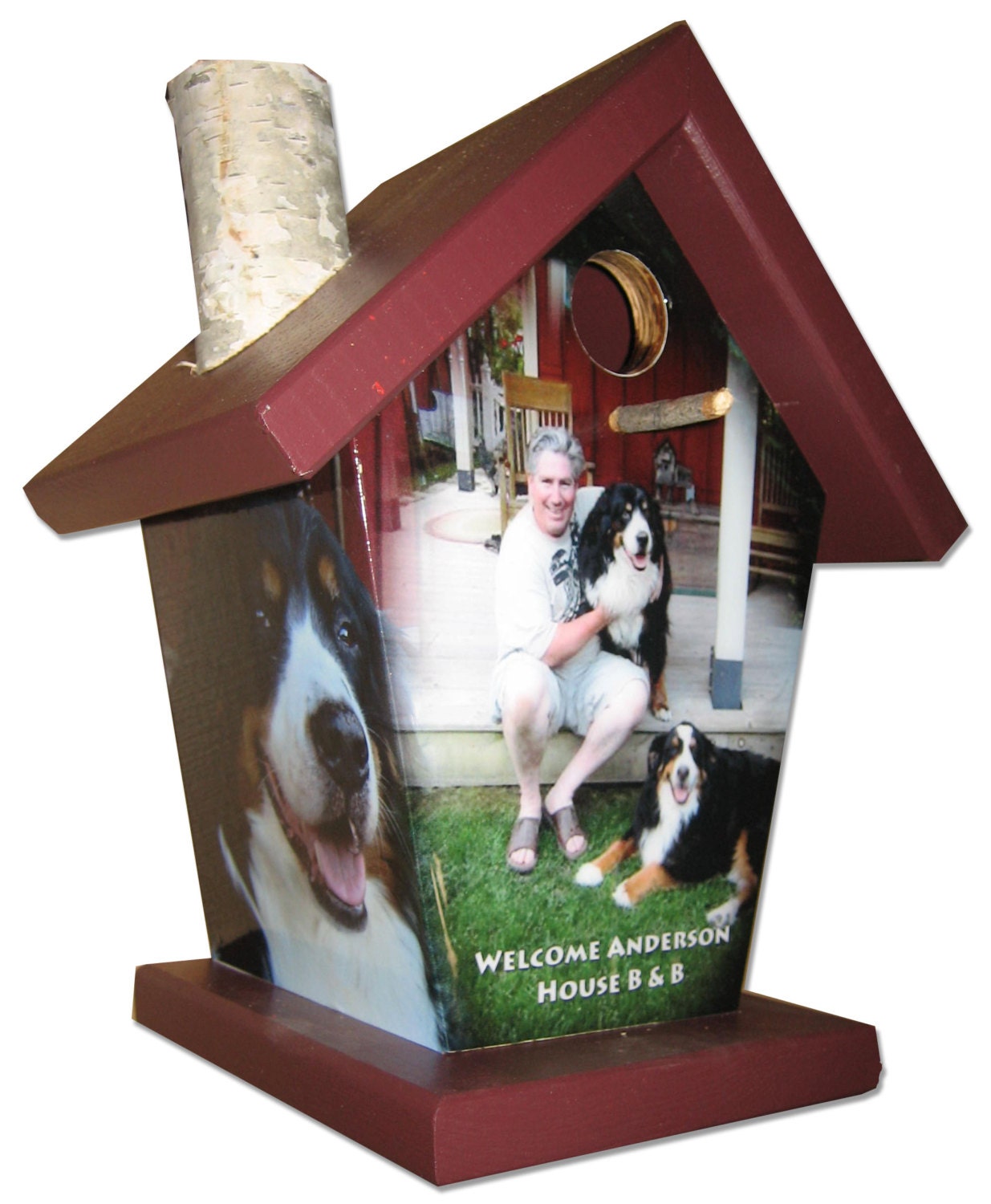 Custom Photos Image & Text Birdhouse