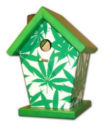 Marijuana Leafs Birdhouse