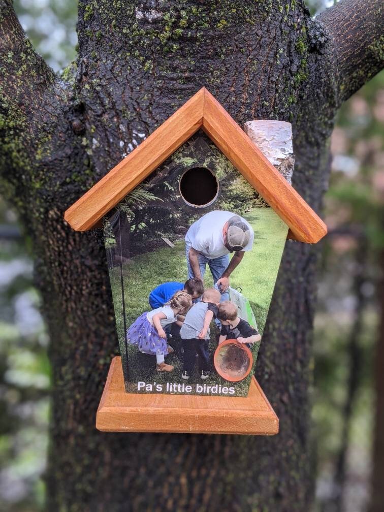 Personalized (1 image wrapped) Birdhouse