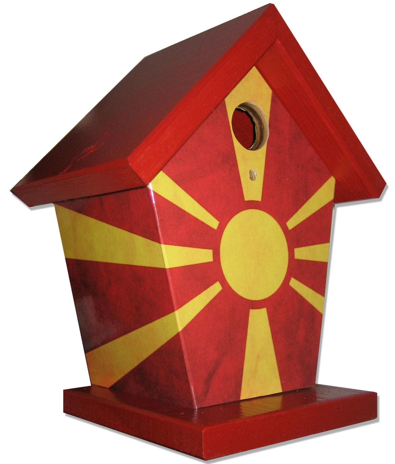 Macedonia Flag Birdhouse