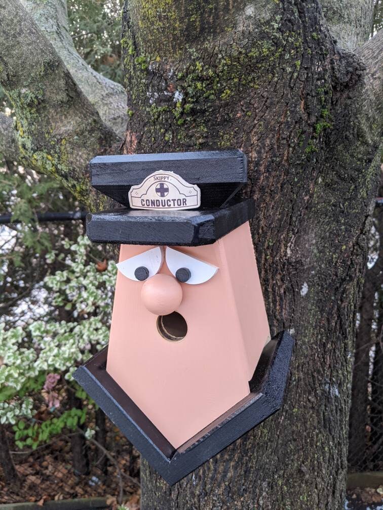 Train Conductor Birdhouse