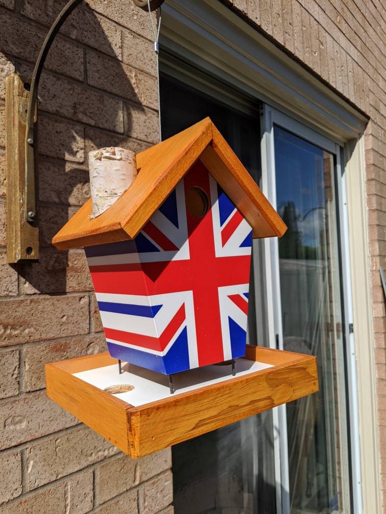 Union Jack (Stained Roof) Bird Feeder