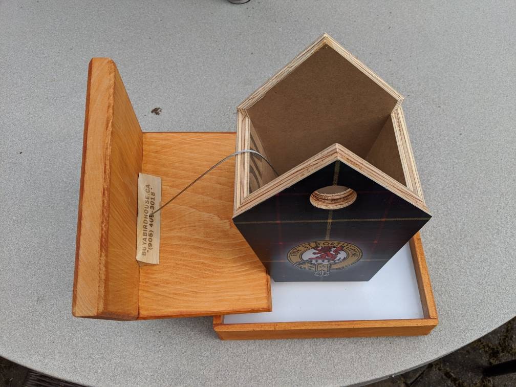 Farquharson Crest and Tartan Bird Feeder