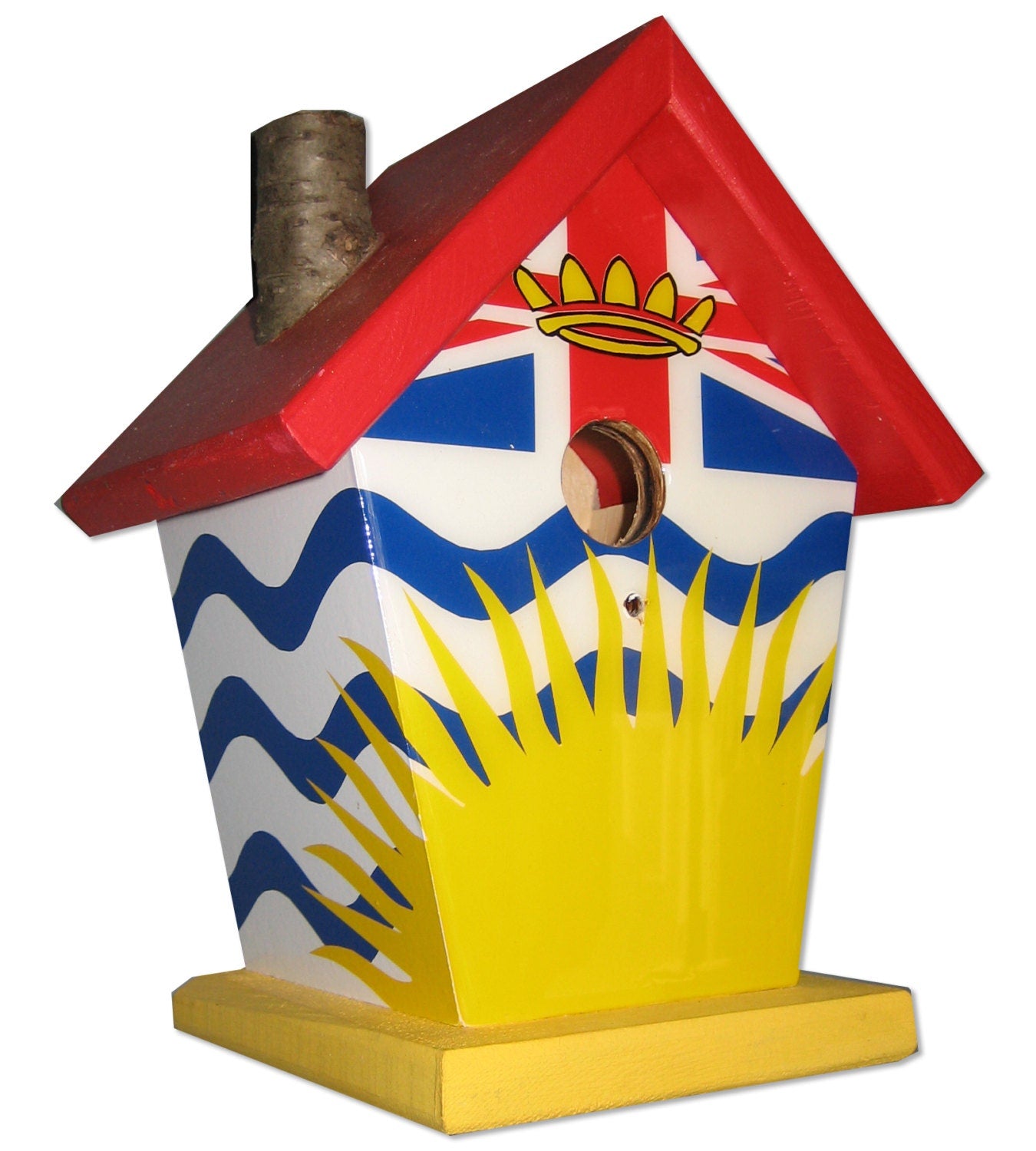 British Columbia Provincial Flag Birdhouse