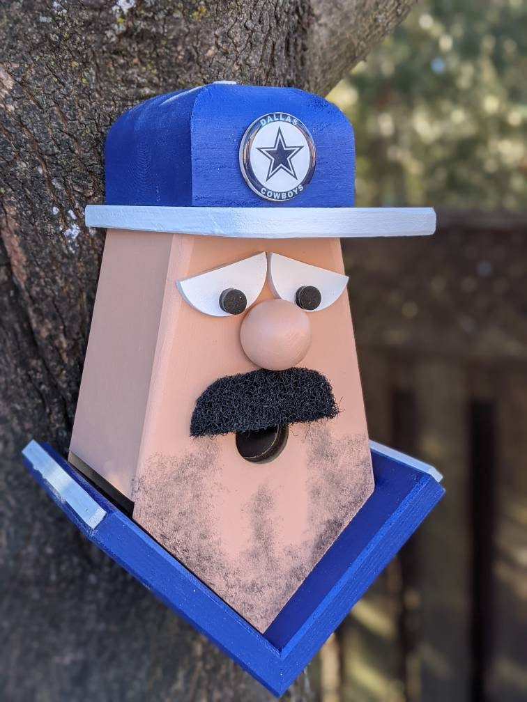 Dallas Cowboys Fan with Moustache Birdhouse