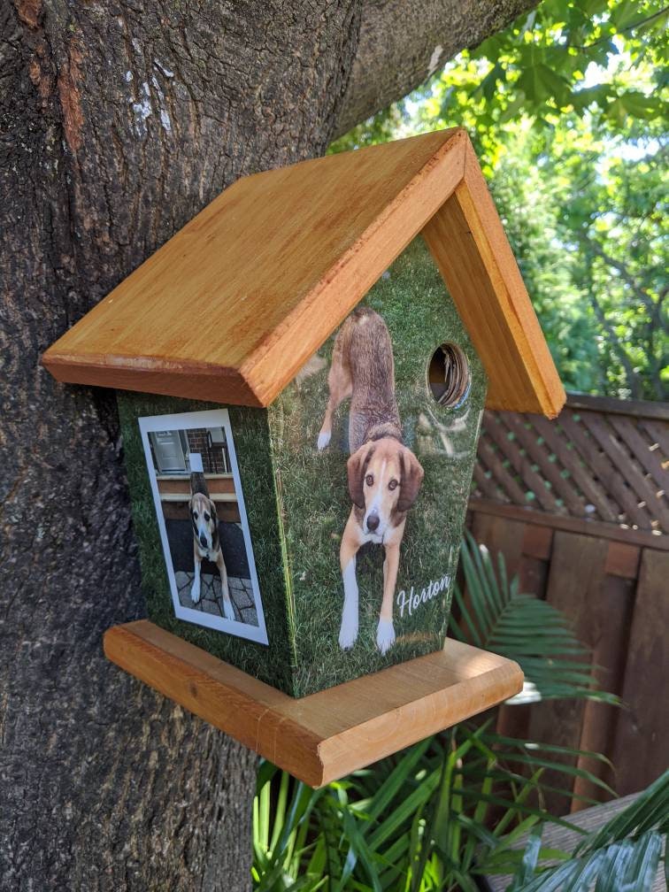 Personalized Pet ( image wrapped + additional side images) Birdhouse