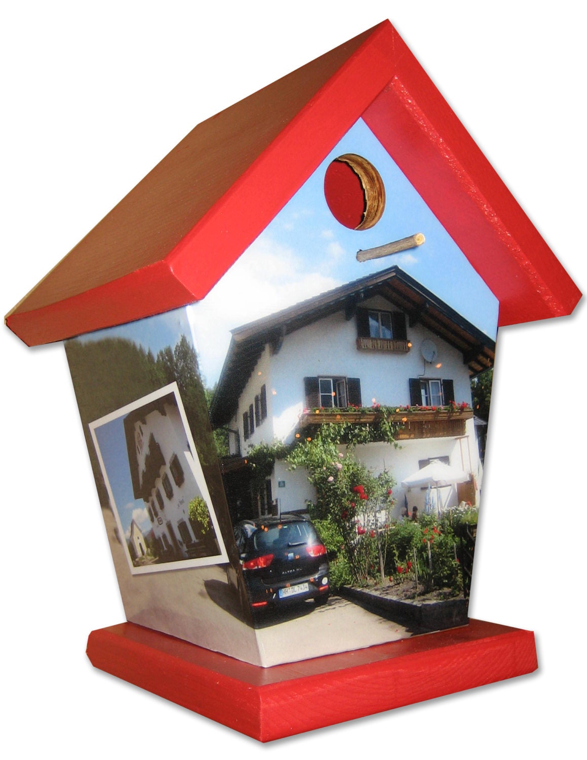 Custom Photos Image & Text Birdhouse