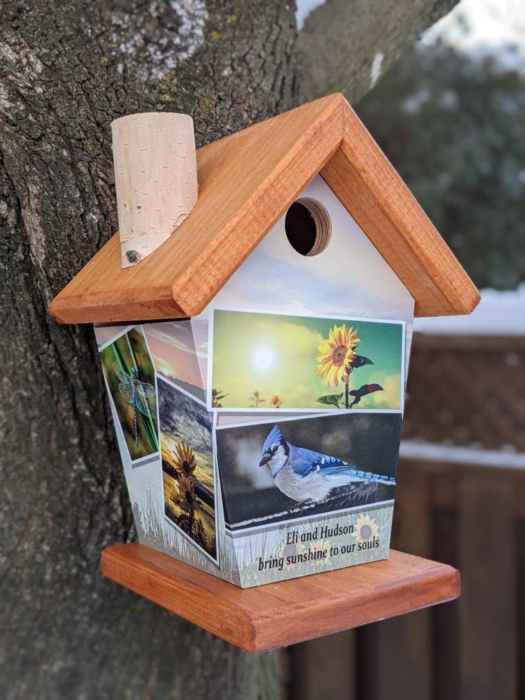 Personalized (6 Images & text) Birdhouse