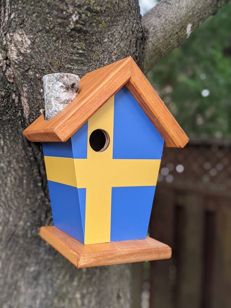 Sweden Flag Birdhouse