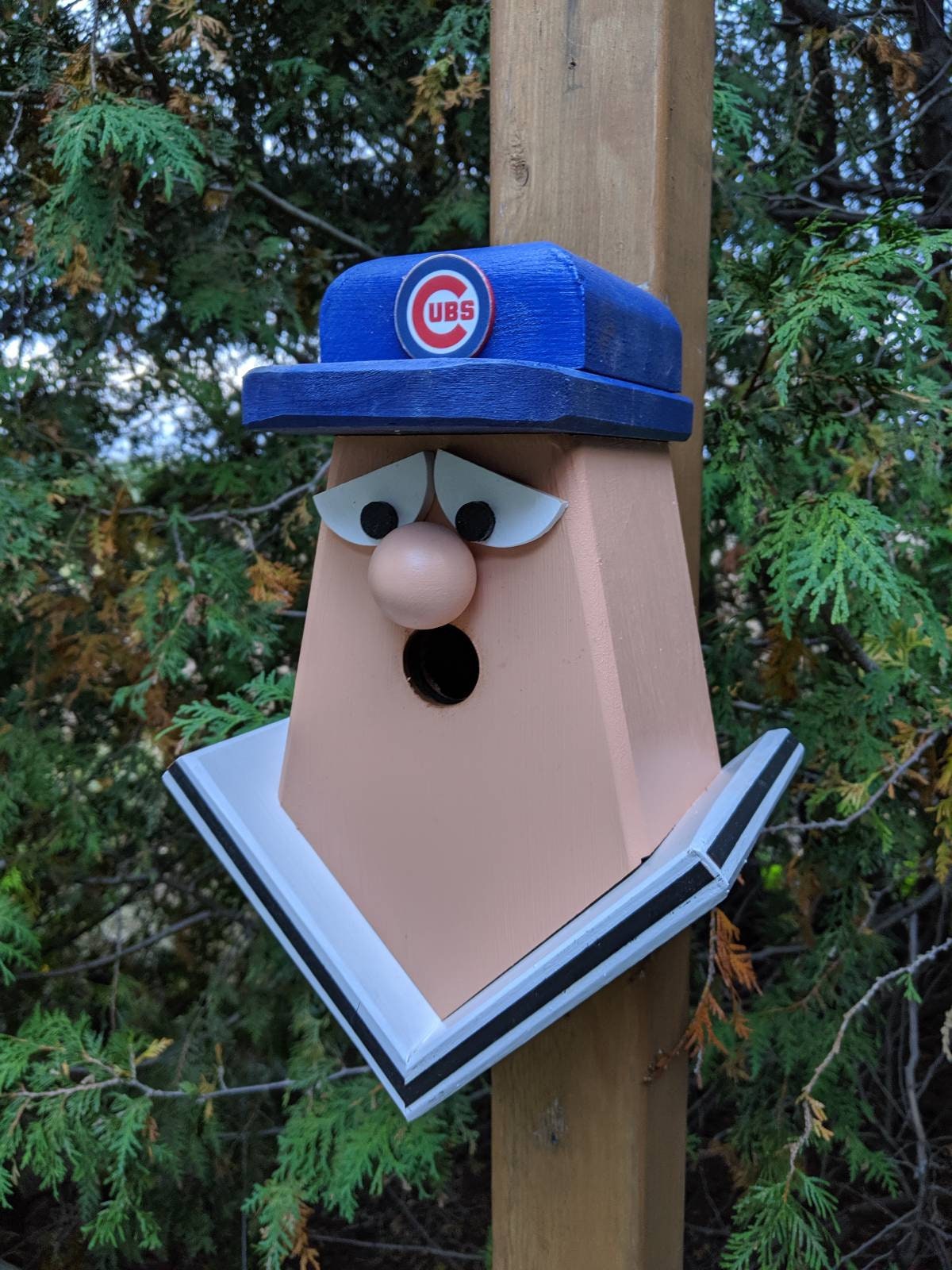 Chicago Cubs Baseball Player Birdhouse