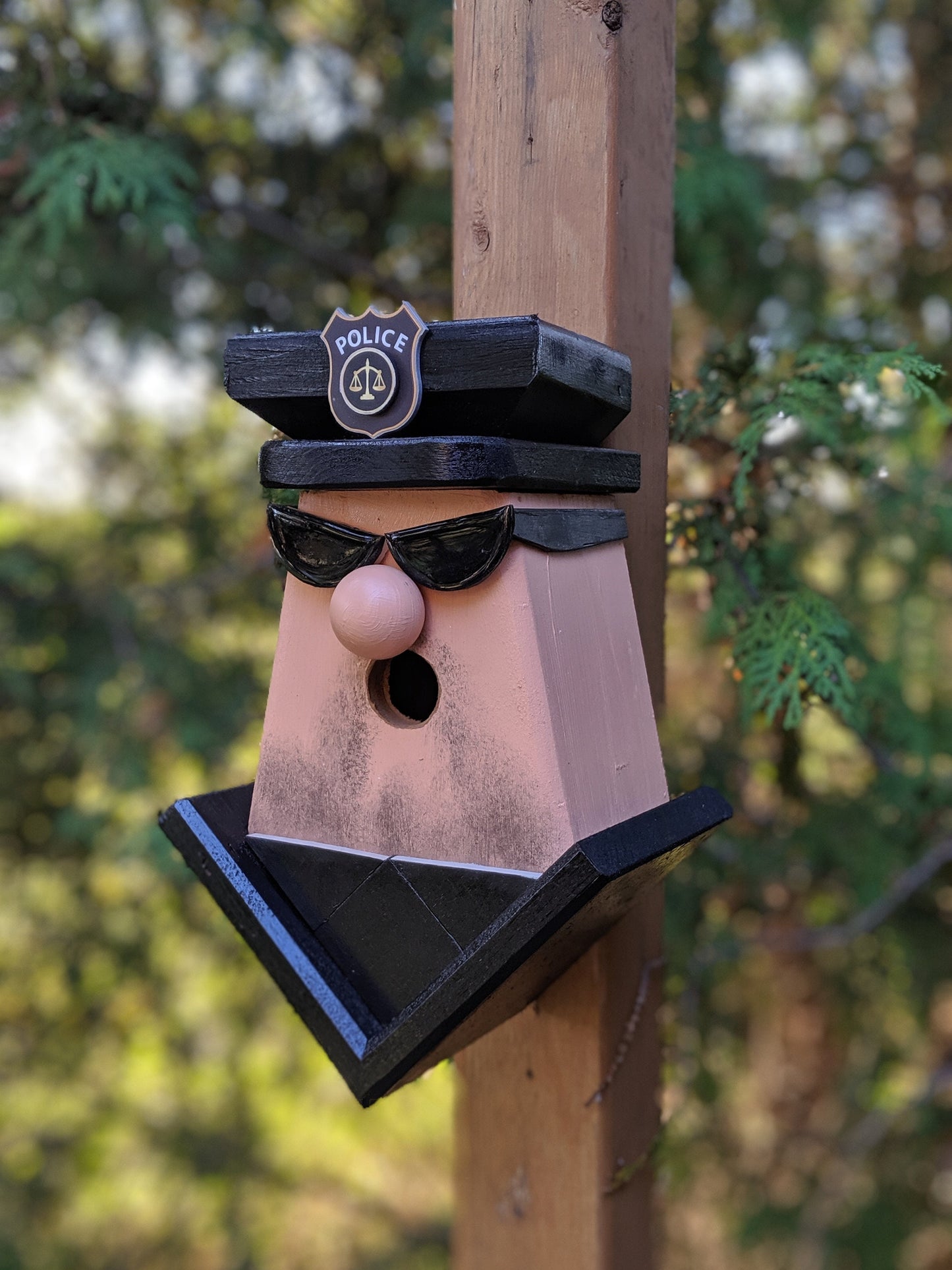 Police Officer ( with a 5 O’Clock shadow)Birdhouse